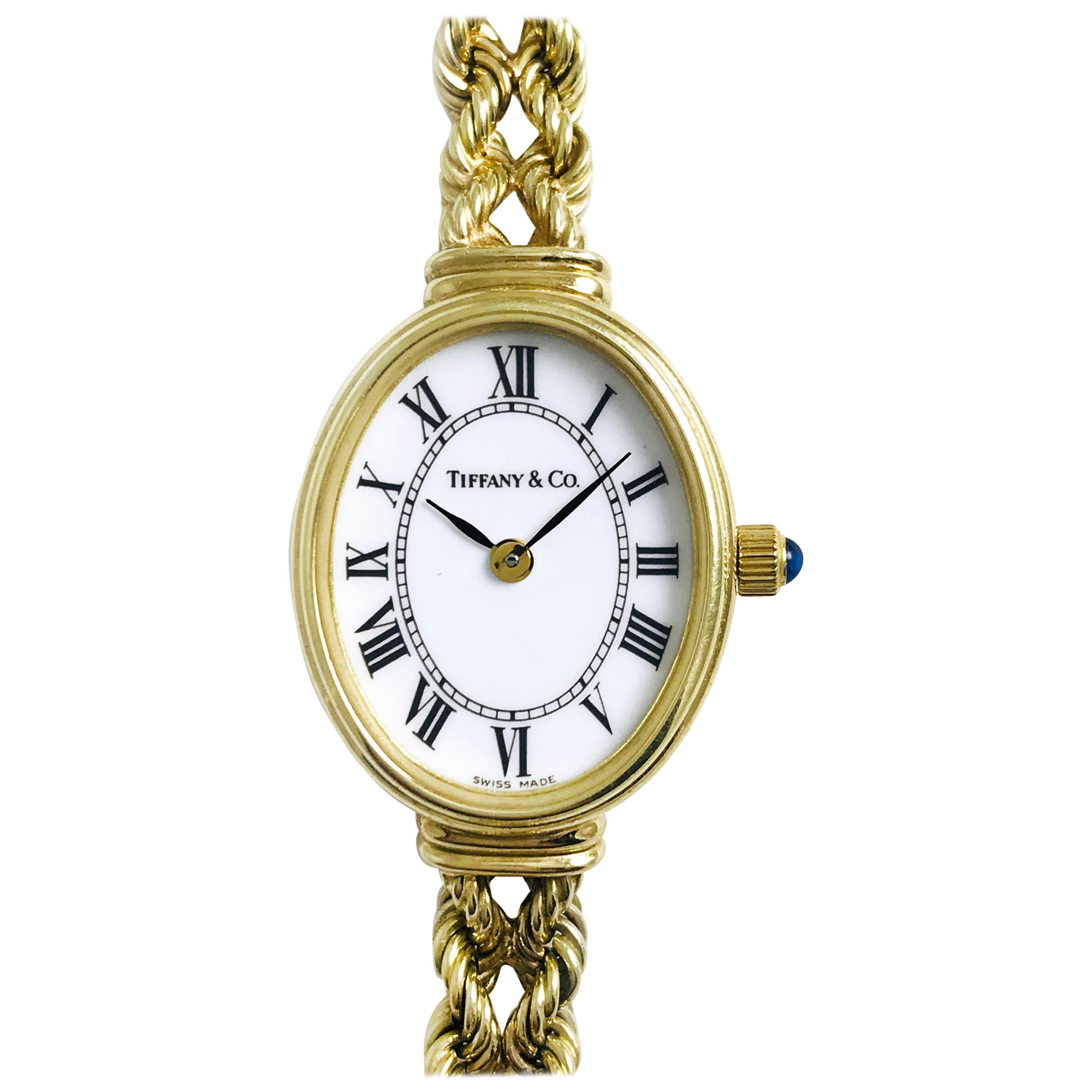Tiffany & Co. Ladies Gold Bracelet Watch, Circa 1996