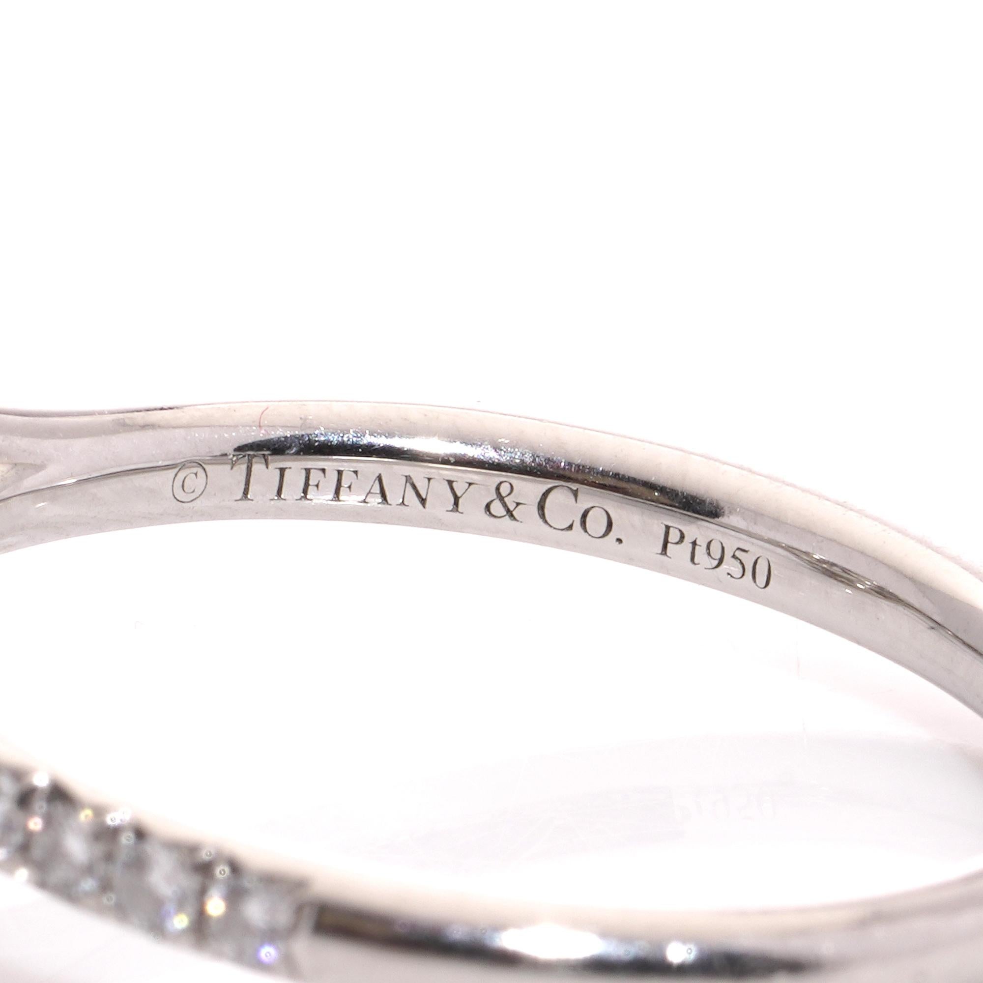 Tiffany & Co ladies platinum diamond halo ring For Sale 5