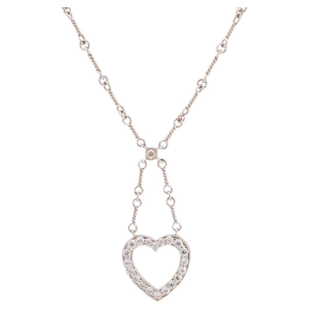 Tiffany and Co. Ruby Diamond Gold Heart Pendant Necklace at 1stDibs