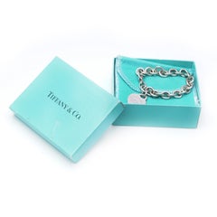 Tiffany & Co Damen-Silberarmband mit herzförmigem Anhänger
