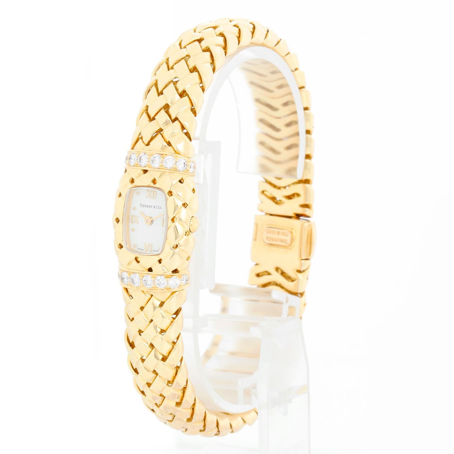Tiffany & Co. Ladies Vannerie 18K Yellow Gold Watch 12.0504 For Sale 1