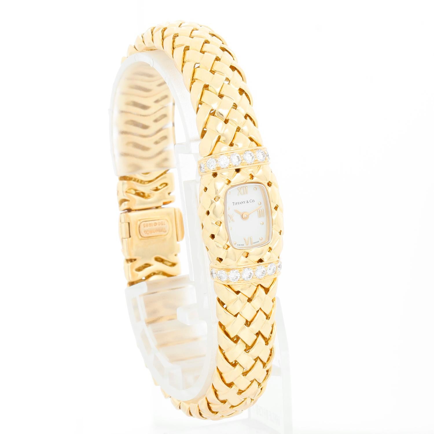 Tiffany & Co. Ladies Vannerie 18K Yellow Gold Watch 12.0504 For Sale 2