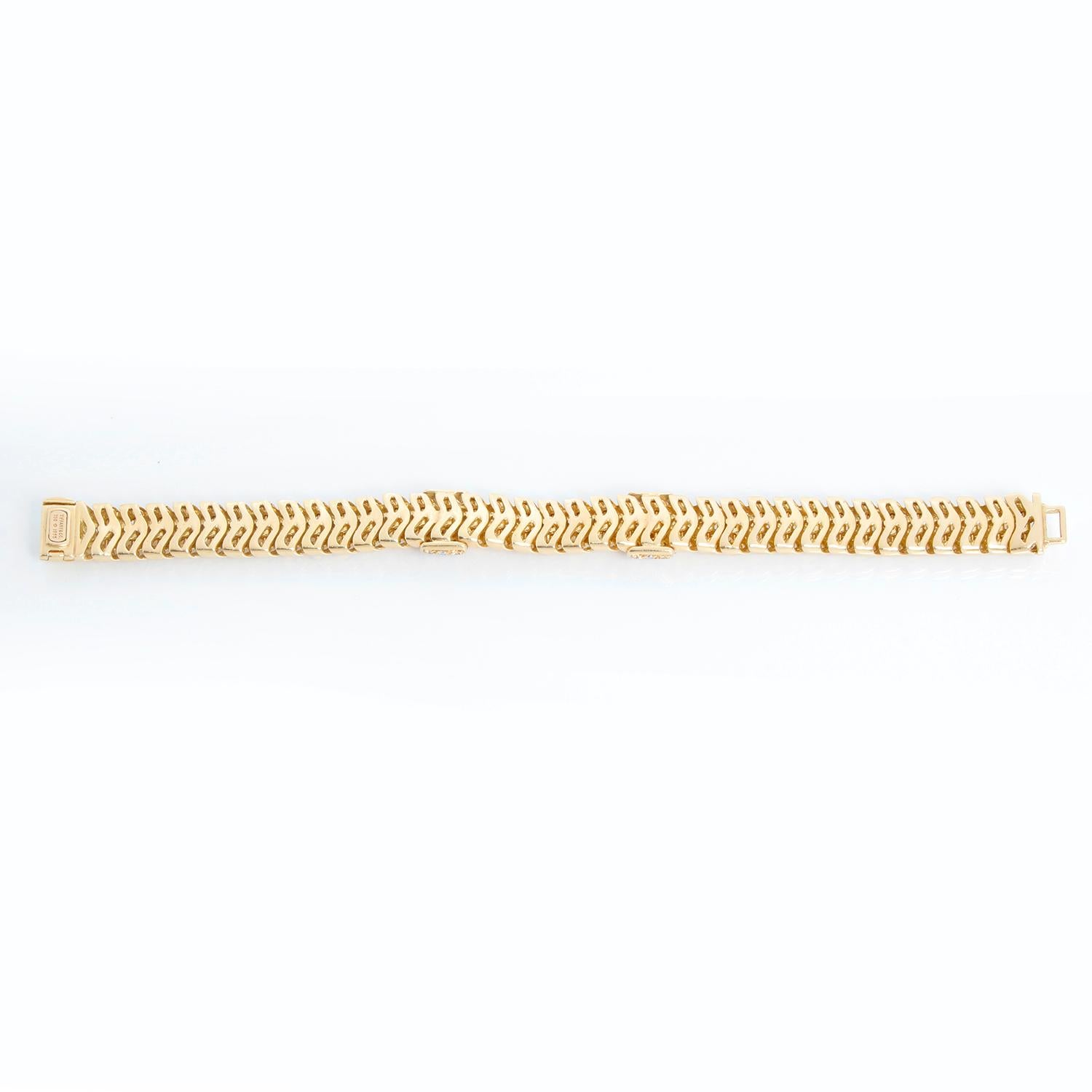 Tiffany & Co. Ladies Vannerie Diamond Bracelet In Excellent Condition For Sale In Dallas, TX