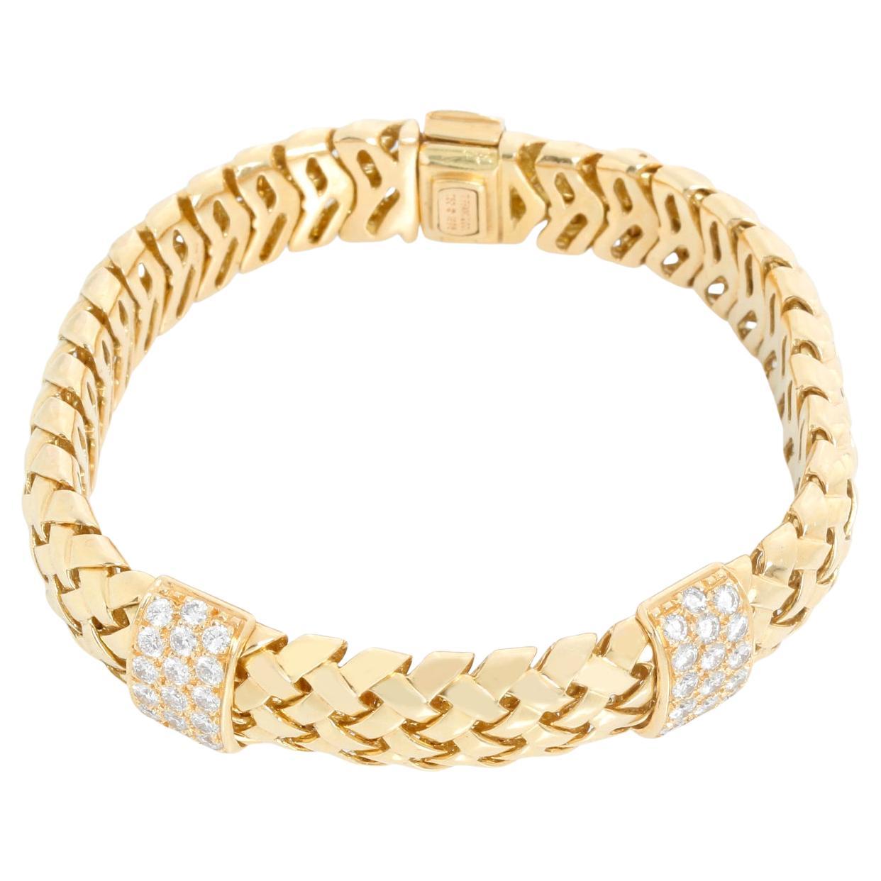 Tiffany & Co. Ladies Vannerie Diamond Bracelet
