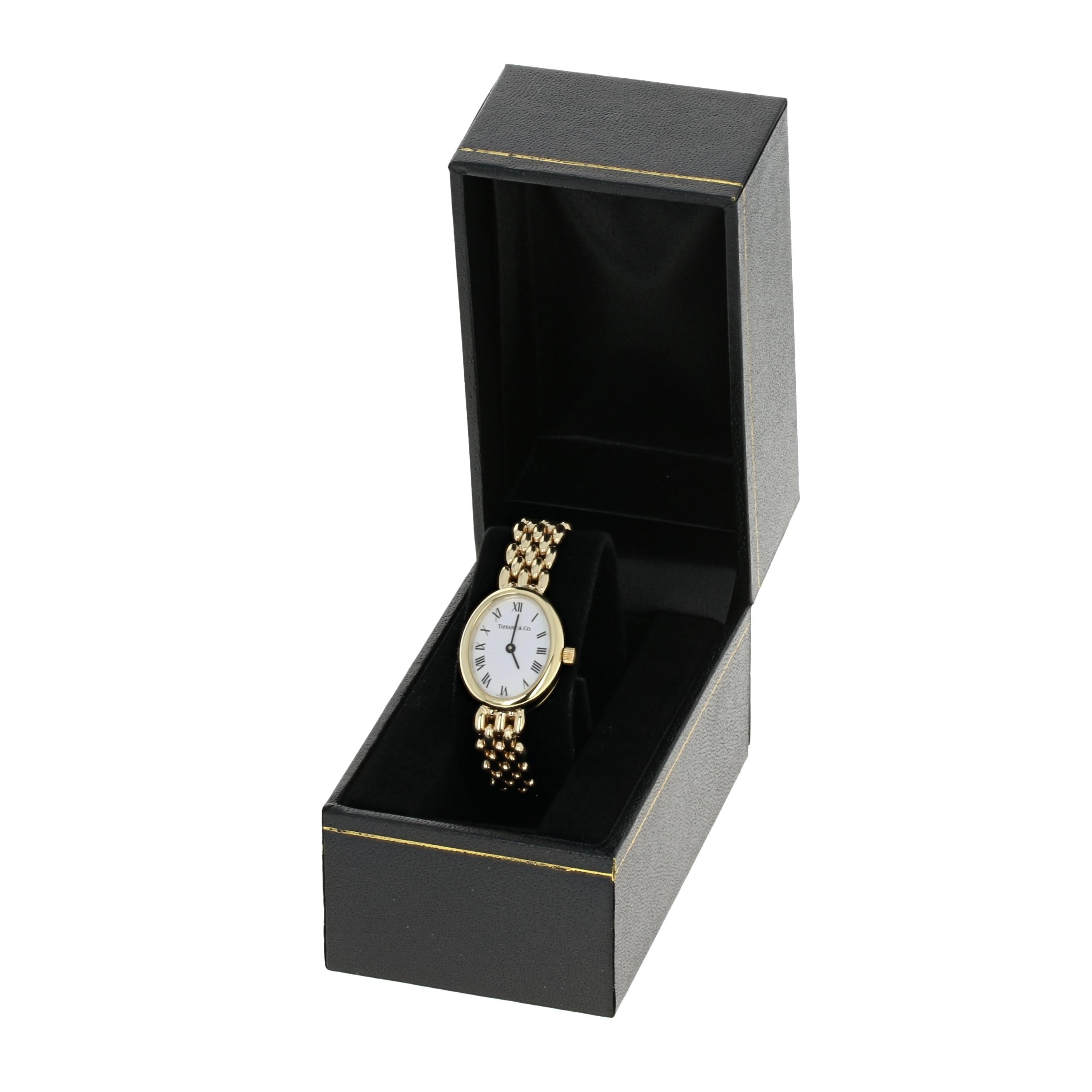 Tiffany & Co. Ladies Watch, 14 Karat Gold Mechanical 3 Jewels 2 Year Warranty 3
