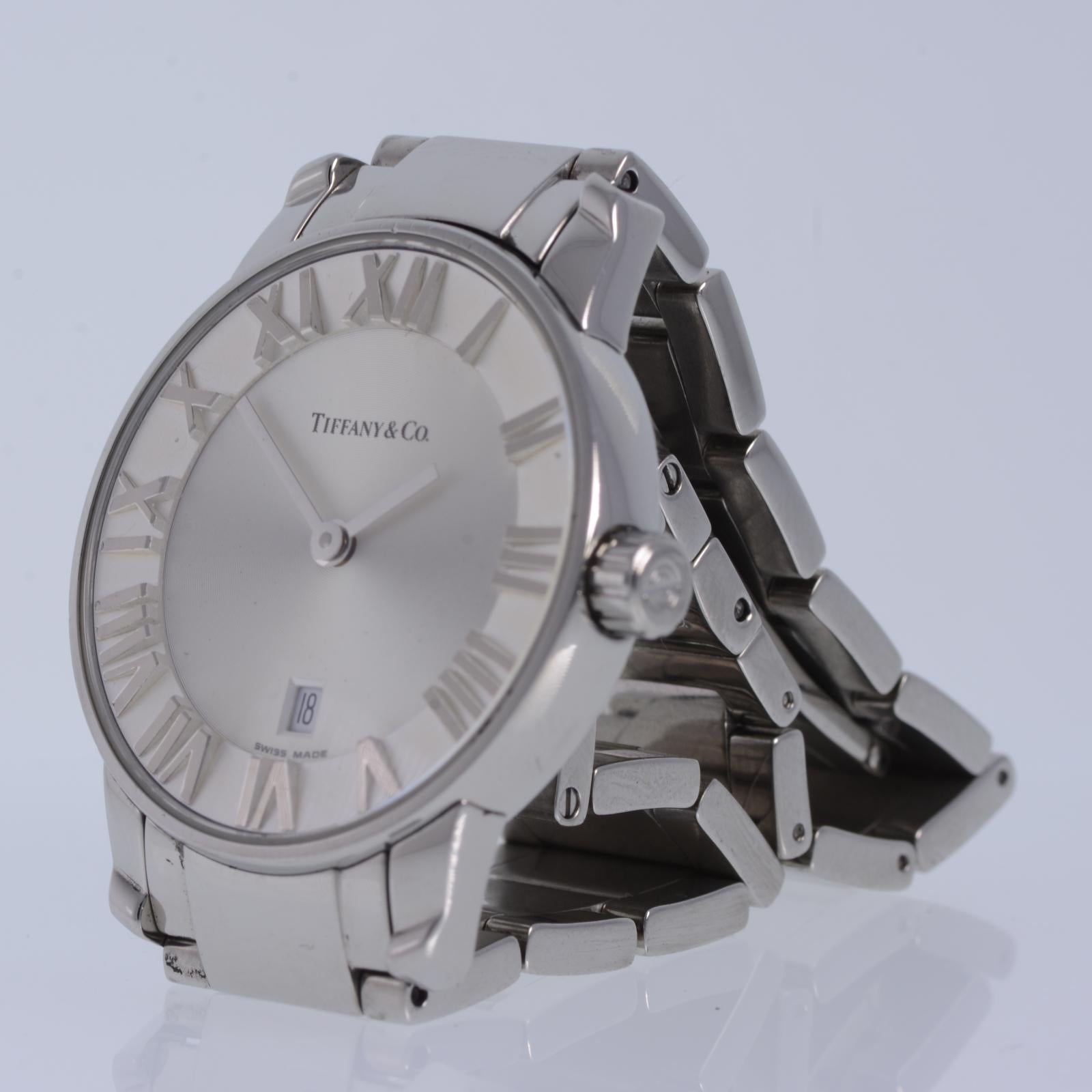 Tiffany & Co. Ladies Watch Stainless Steel, Atlas In Excellent Condition In Daytona Beach, FL