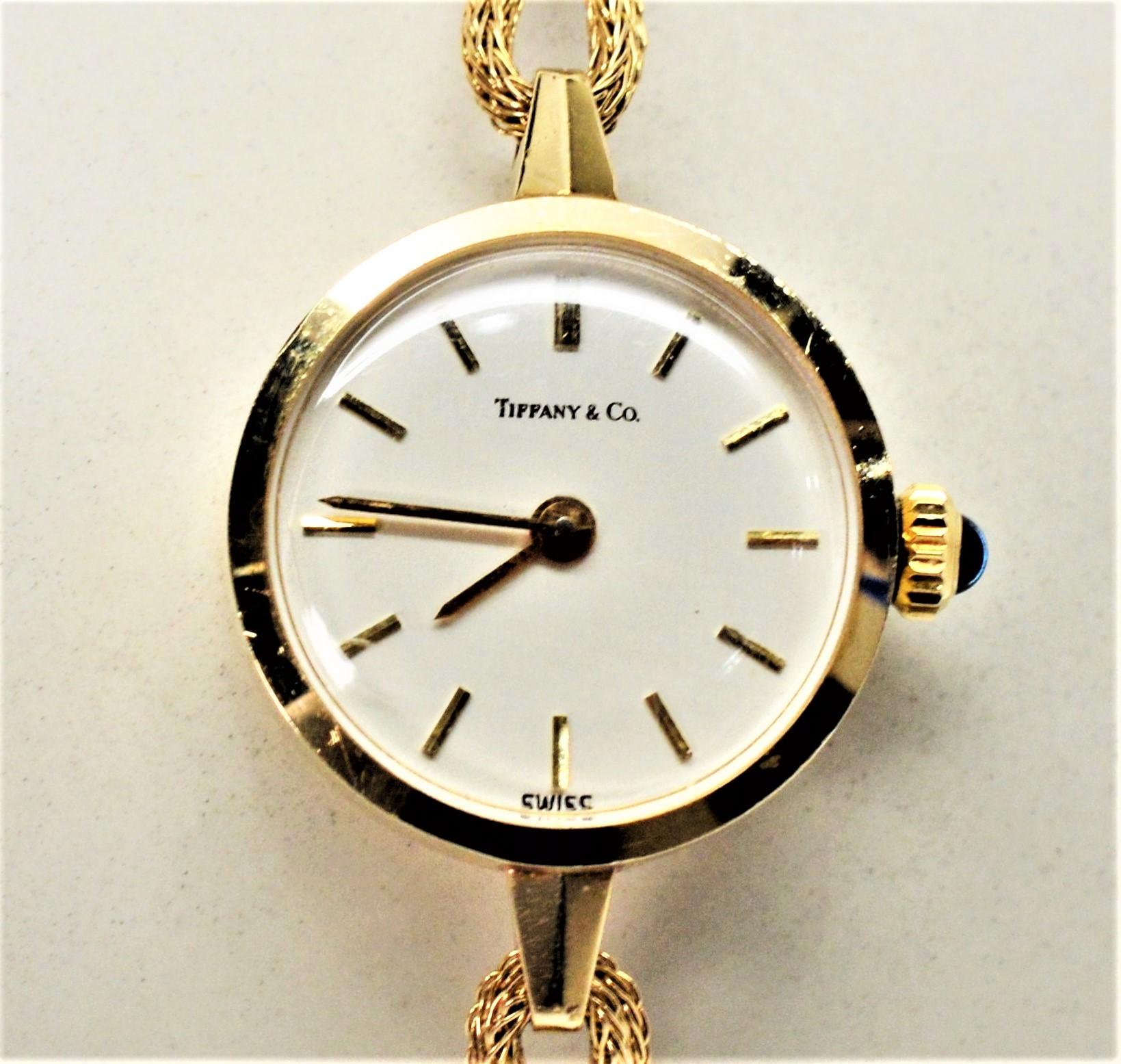 Tiffany & Co. Ladies 14 Karat Yellow Gold Dress Wristwatch 7