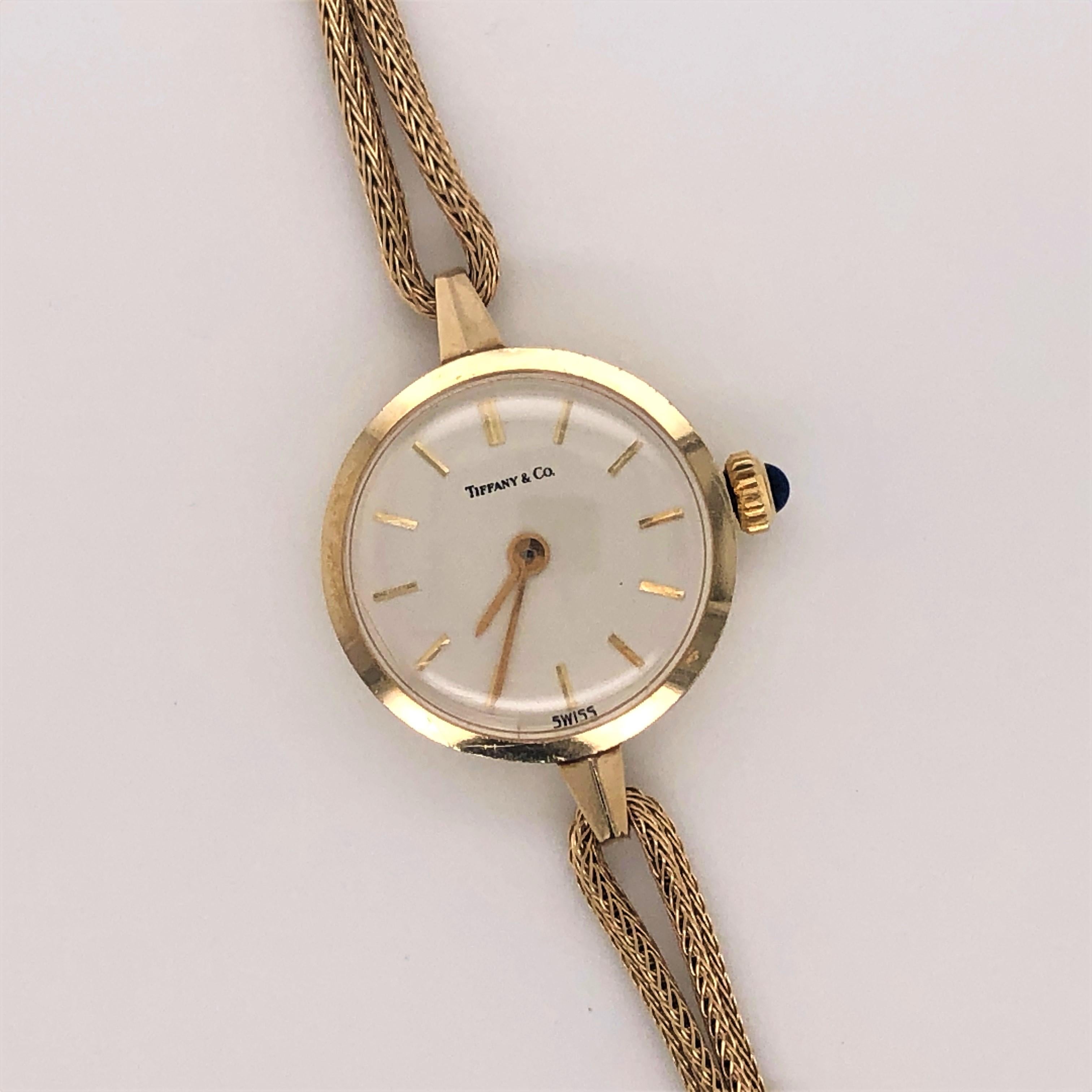 Women's Tiffany & Co. Ladies 14 Karat Yellow Gold Dress Wristwatch