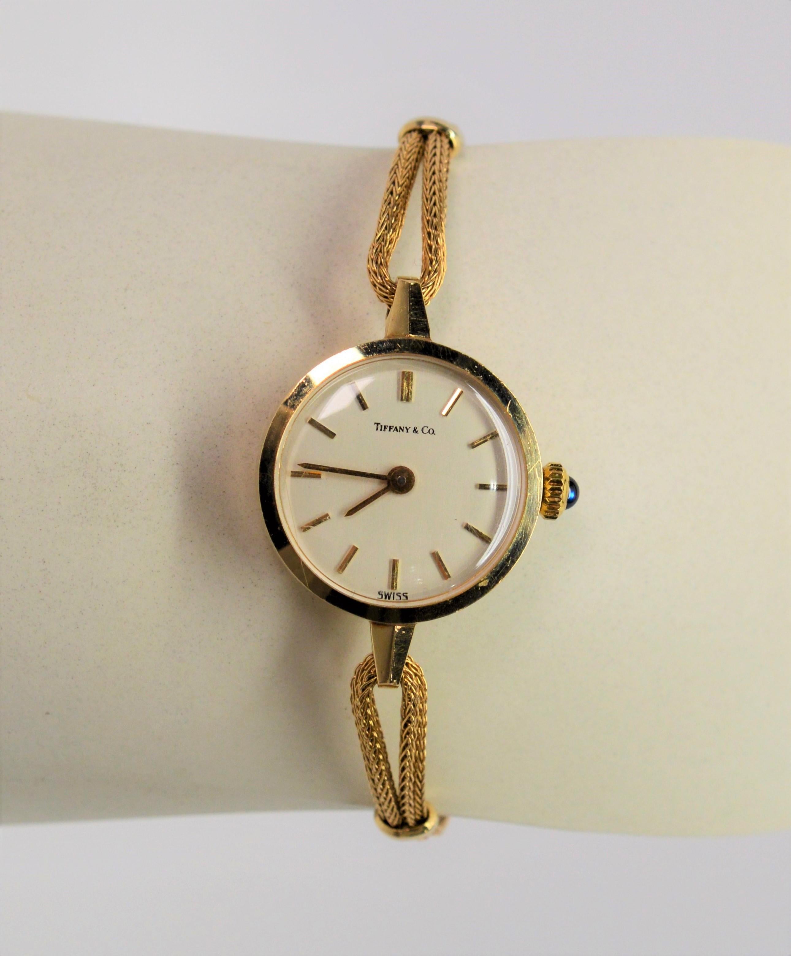 Tiffany & Co. Ladies 14 Karat Yellow Gold Dress Wristwatch 1