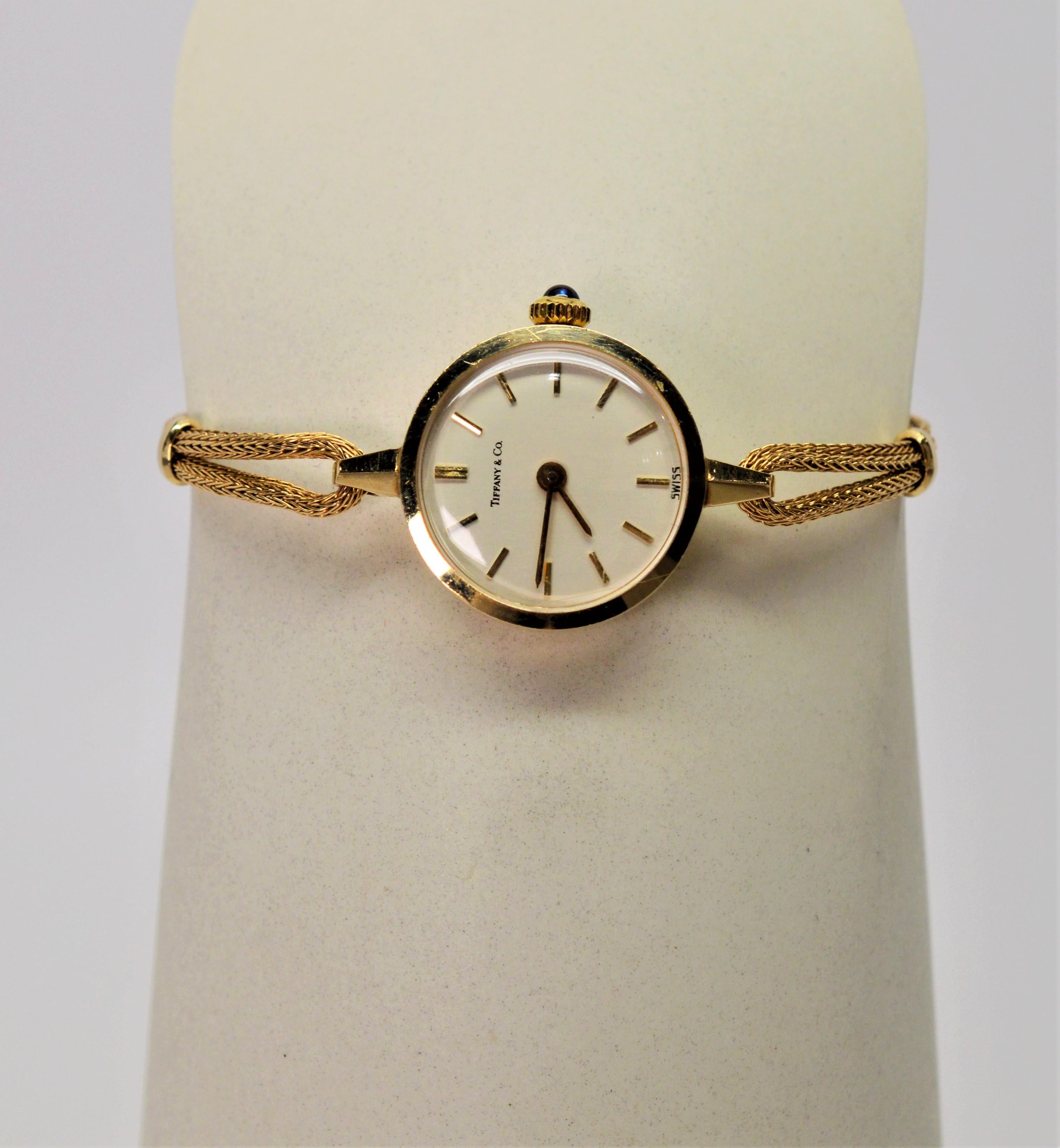 Tiffany & Co. Ladies 14 Karat Yellow Gold Dress Wristwatch 2