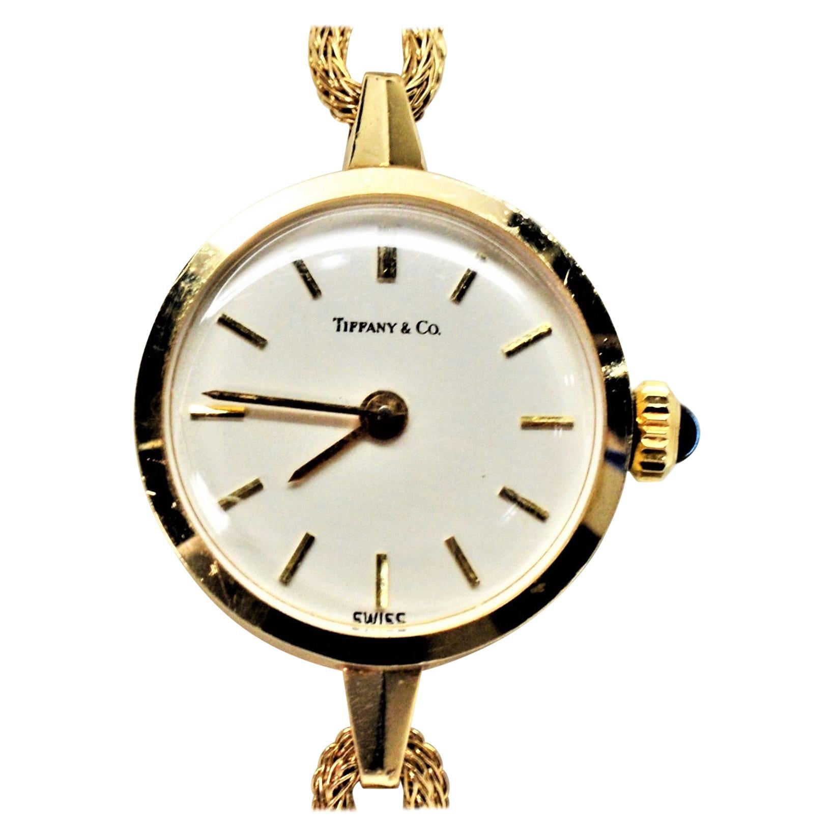 Tiffany & Co. Ladies 14 Karat Yellow Gold Dress Wristwatch