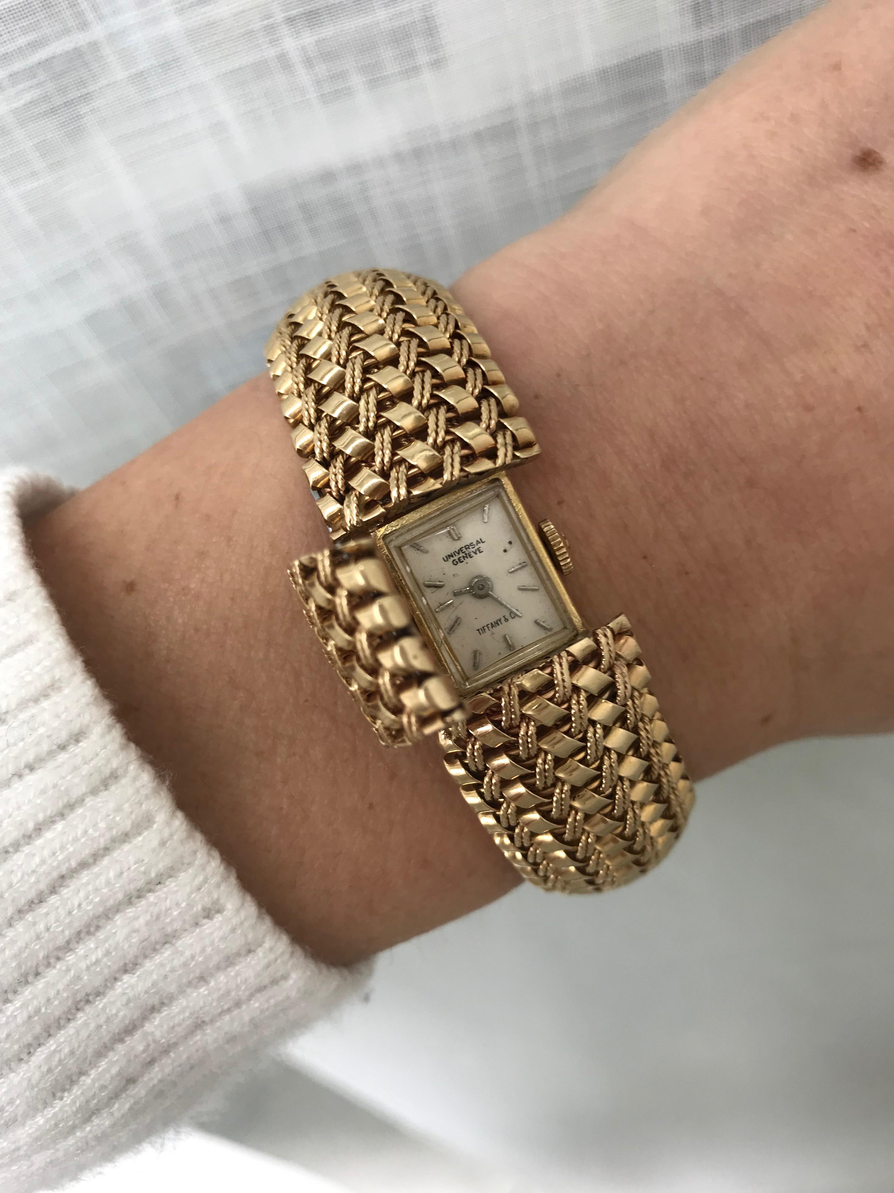 Tiffany & Co Ladies Yellow Gold Bracelet Watch 2