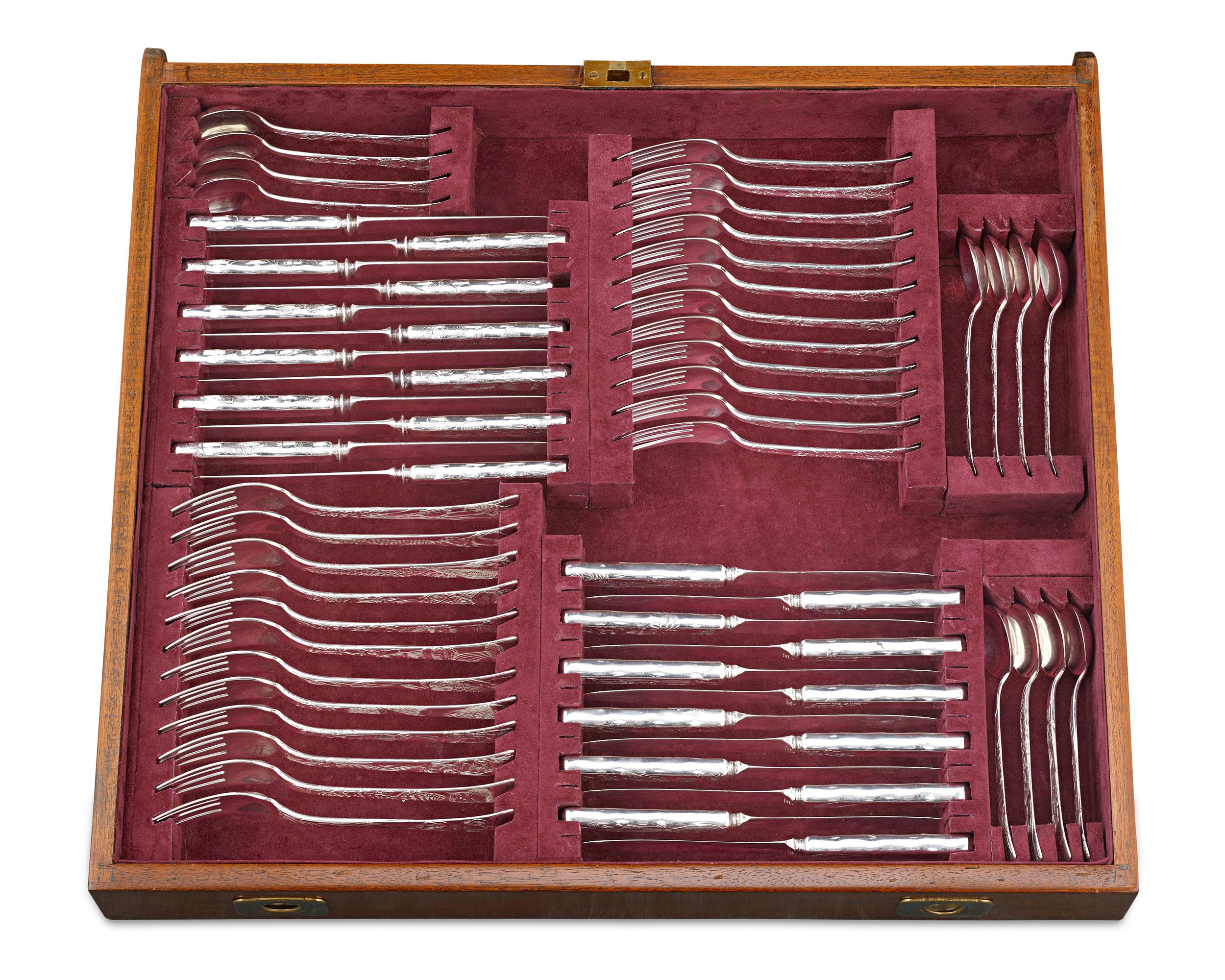 American Tiffany & Co. Lap-Over Edge Flatware Service, 248 Pieces For Sale