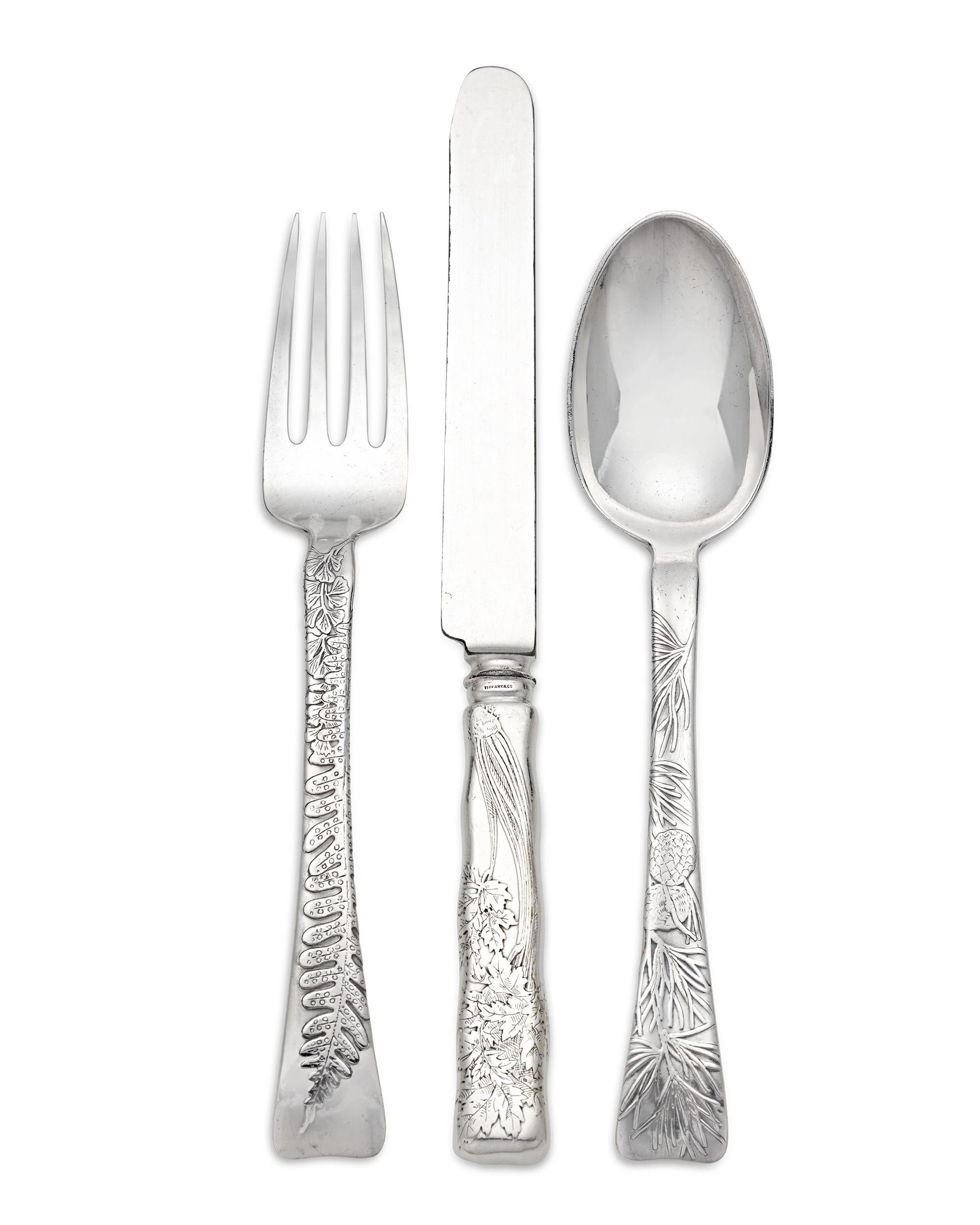 Sterling Silver Tiffany & Co. Lap-Over Edge Flatware Service, 248 Pieces