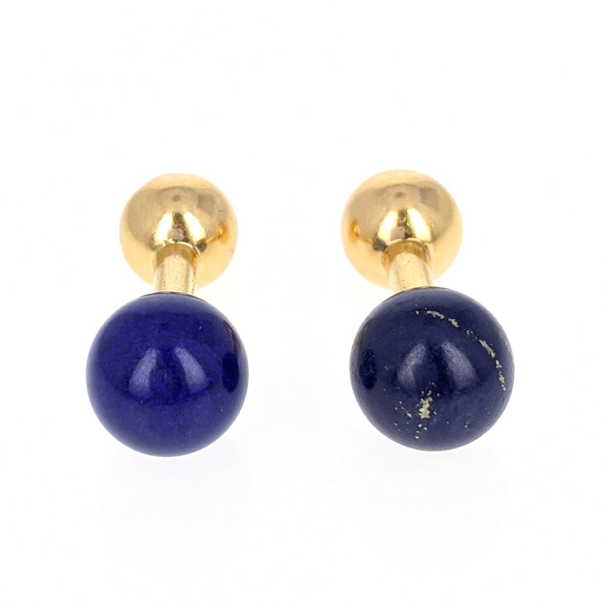 Tiffany & Co. Lapis Lazuli Yellow Gold Cufflinks 1
