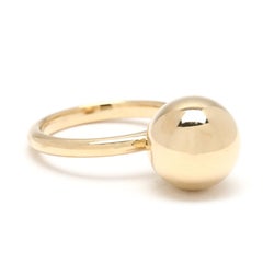 Tiffany & Co Large Bead Ring, 18k Yellow Gold, Ring Size 7