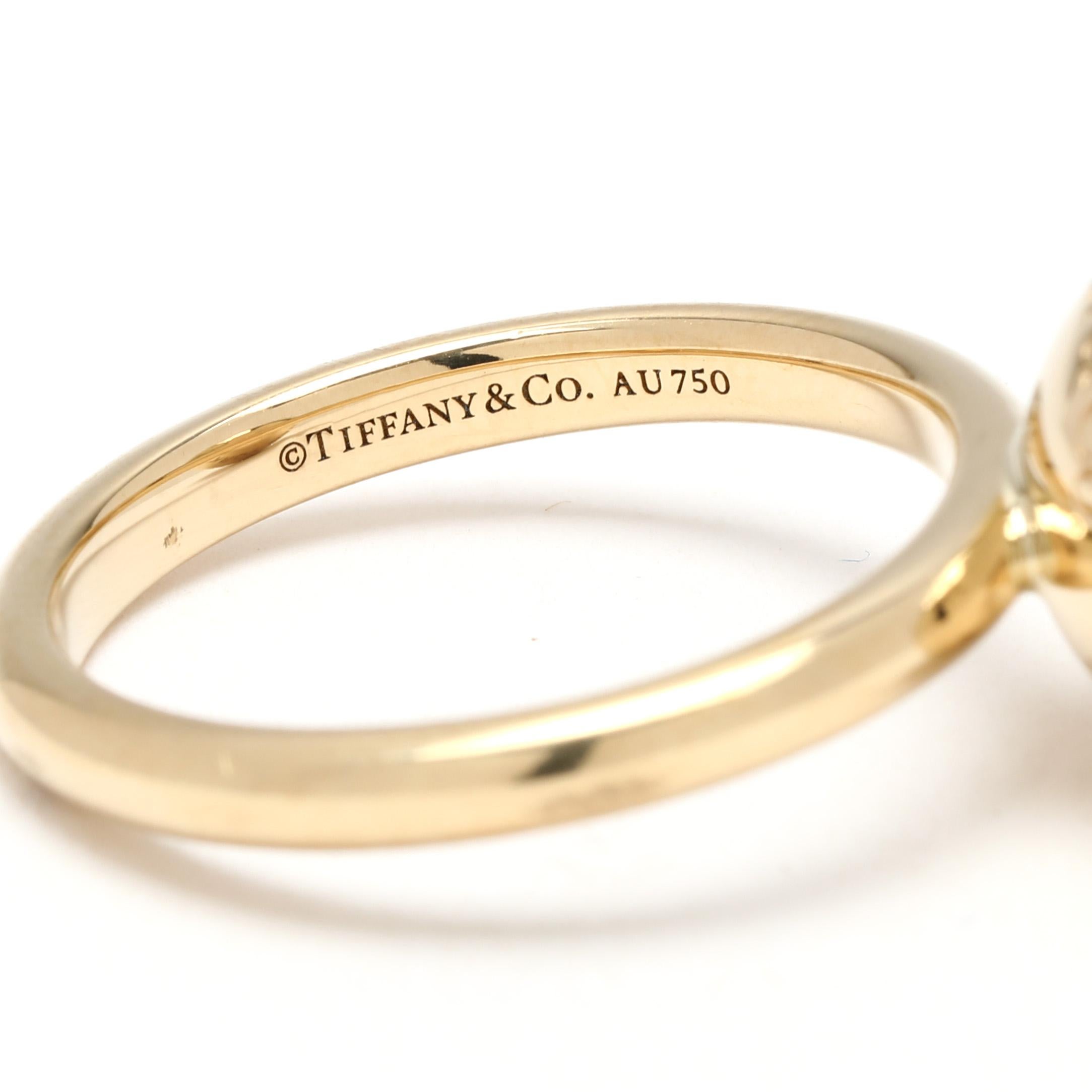 Tiffany & Co. Großer Perlenring, 18k Gelbgold, Ringgröße 7 im Angebot 2