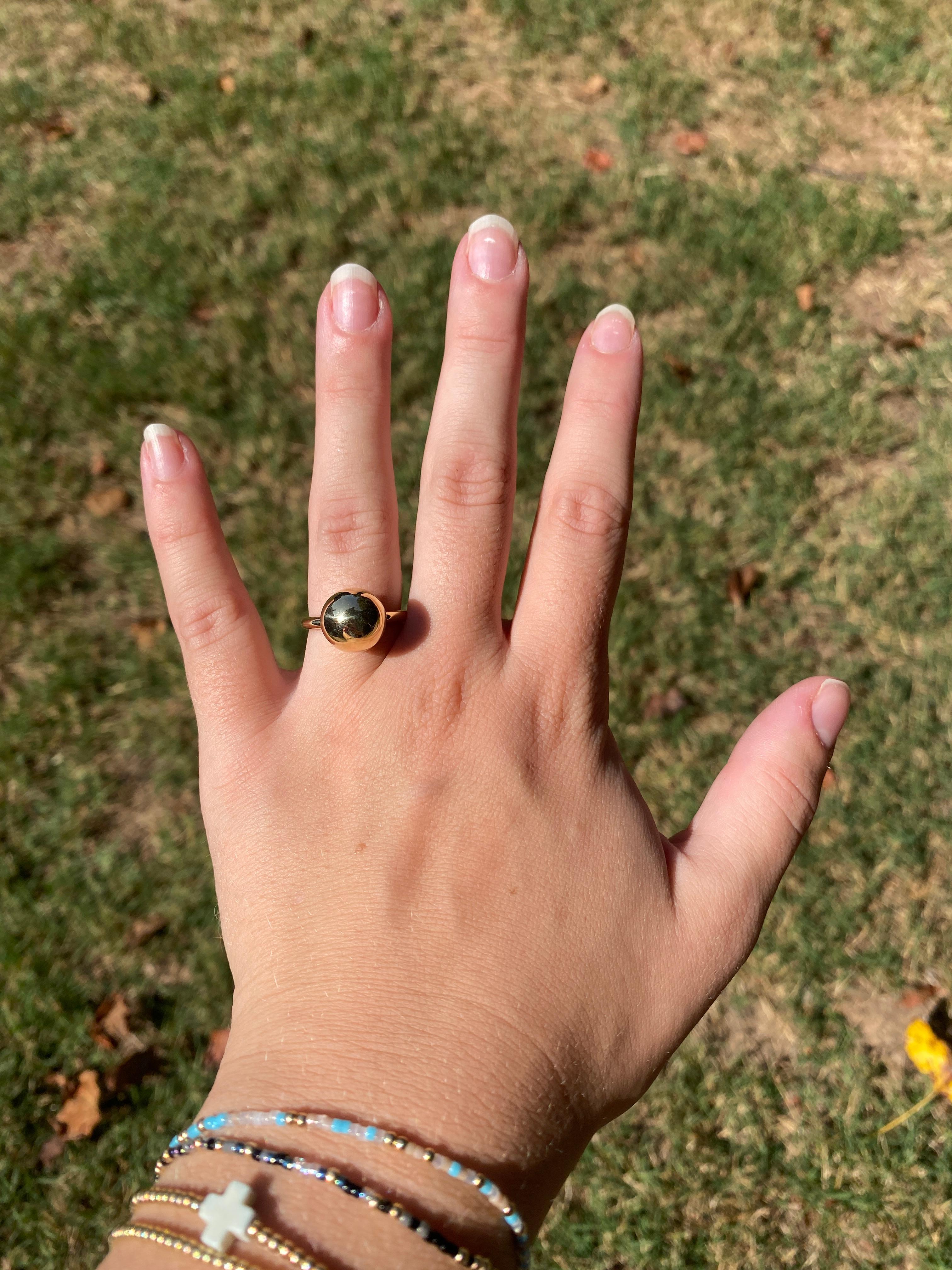 Tiffany & Co Large Bead Ring, or jaune 18k, taille de bague 7 en vente 4