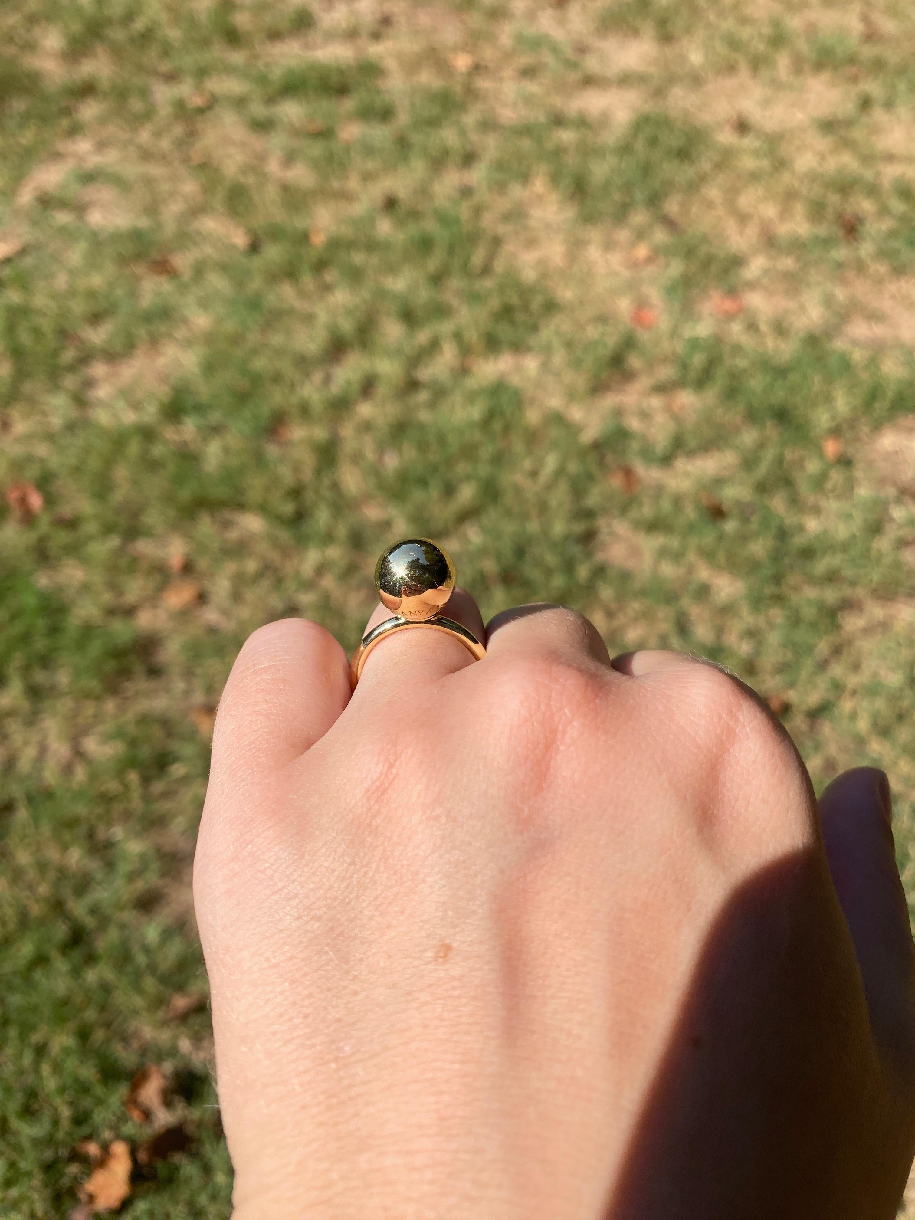 Tiffany & Co Large Bead Ring, or jaune 18k, taille de bague 7 en vente 5