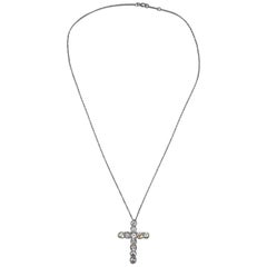 Tiffany & Co. Large Diamond Cross Pendant in Platinum