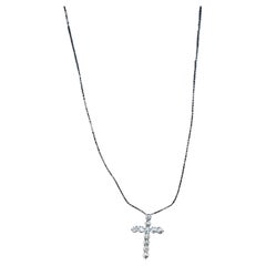 Tiffany Co Large Diamond Cross , platinum , 1.71 ctw diamonds 