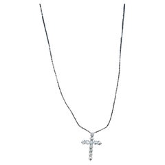 Tiffany Co Large Diamond Cross , platinum , 1.71 ctw diamonds