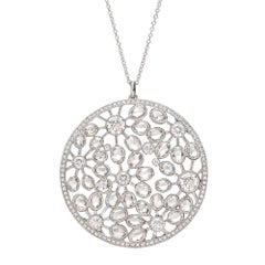 Tiffany & Co. Large Diamond Foliate Pendant Necklace