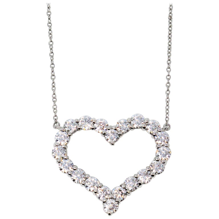 Tiffany Diamond Heart Necklaces 60 For Sale On 1stdibs