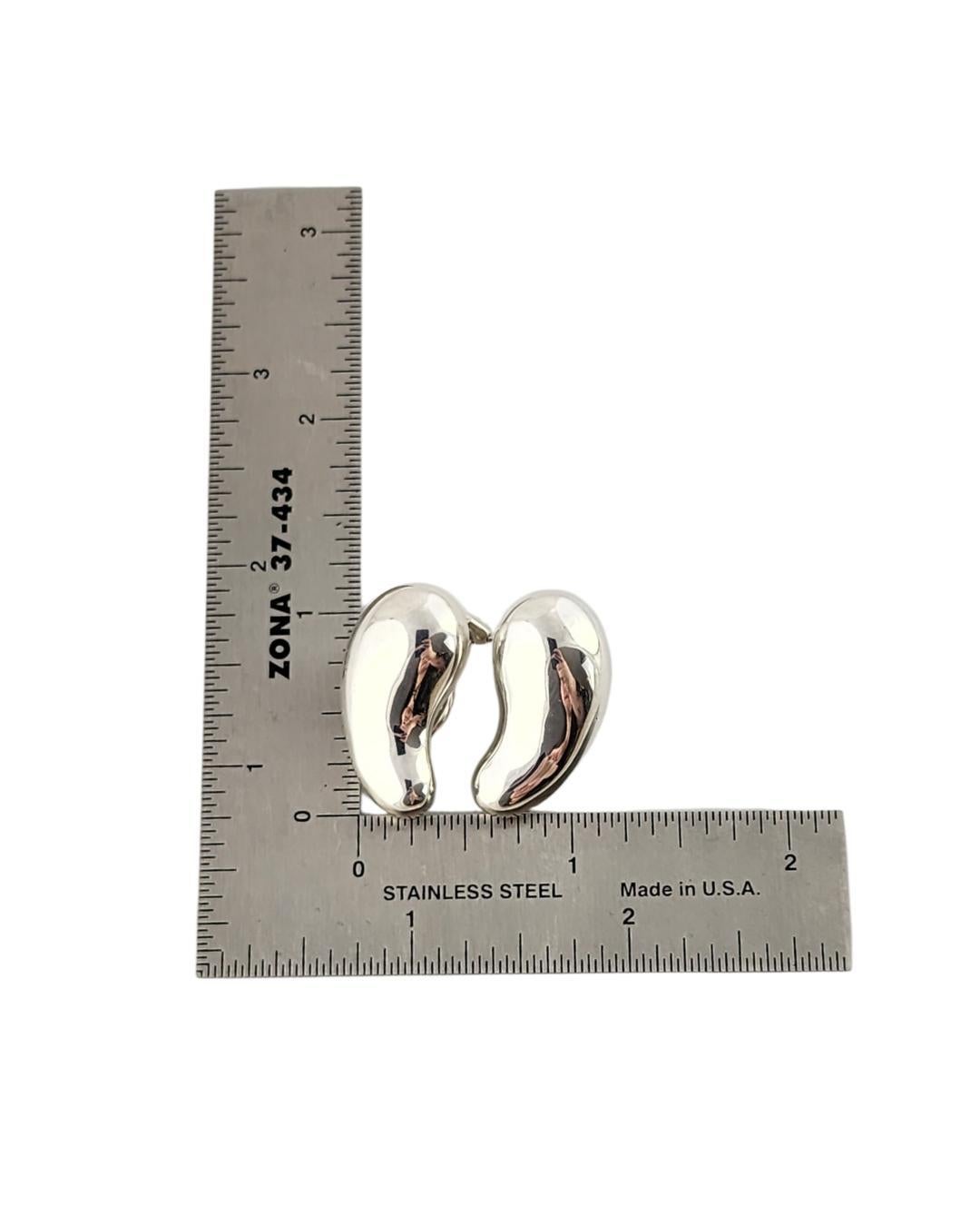 Tiffany & Co. Large Elsa Peretti Sterling Silver Bean Clip-on Earrings #24025 im Angebot 2