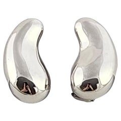 Tiffany
Co. Large Elsa Peretti Sterling Silver Bean Clip-on Earrings #24025
