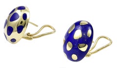 Tiffany & Co. Large Gold and Lapis Earrings