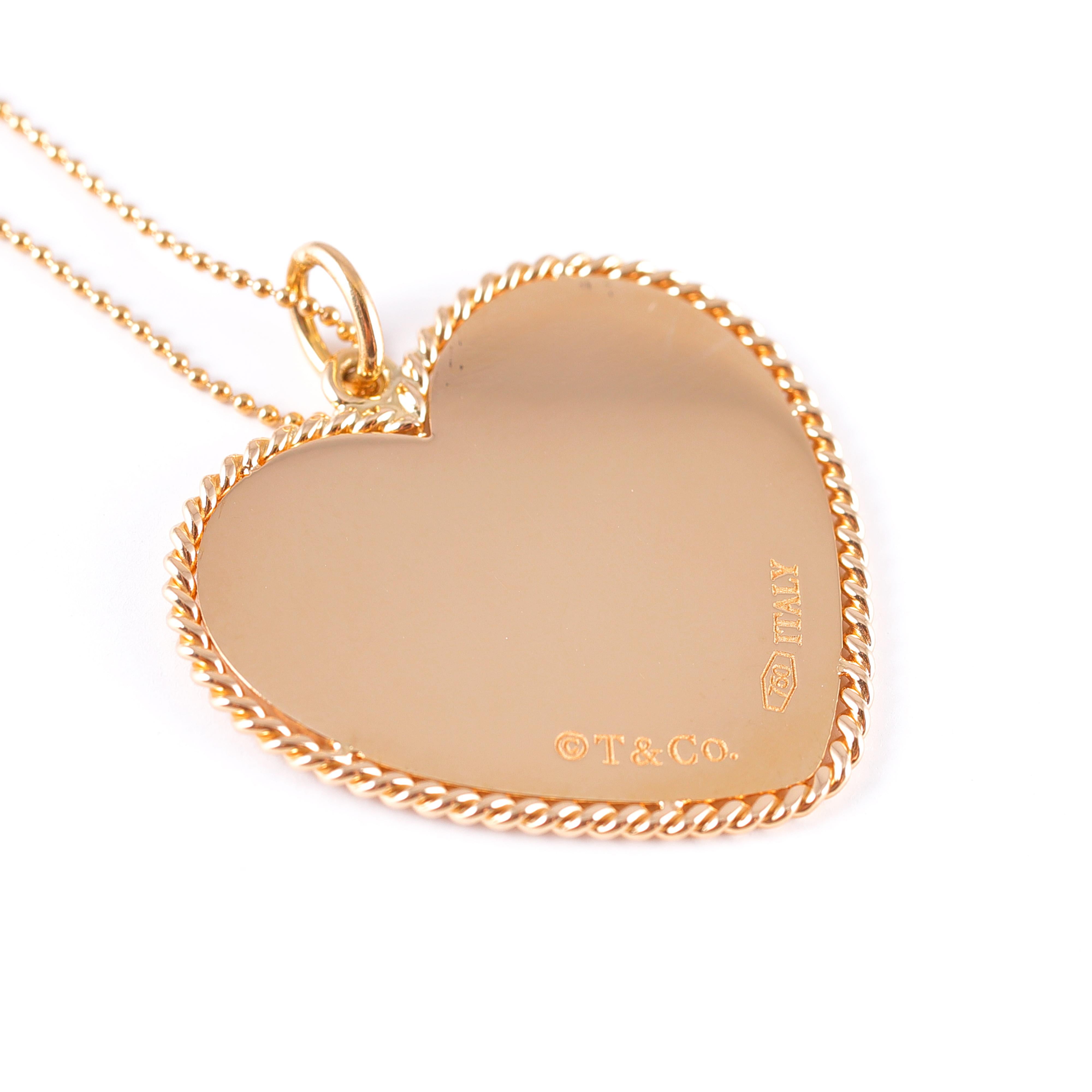 Tiffany & Co. Große Herz-Halskette aus 18 Karat Gold 3