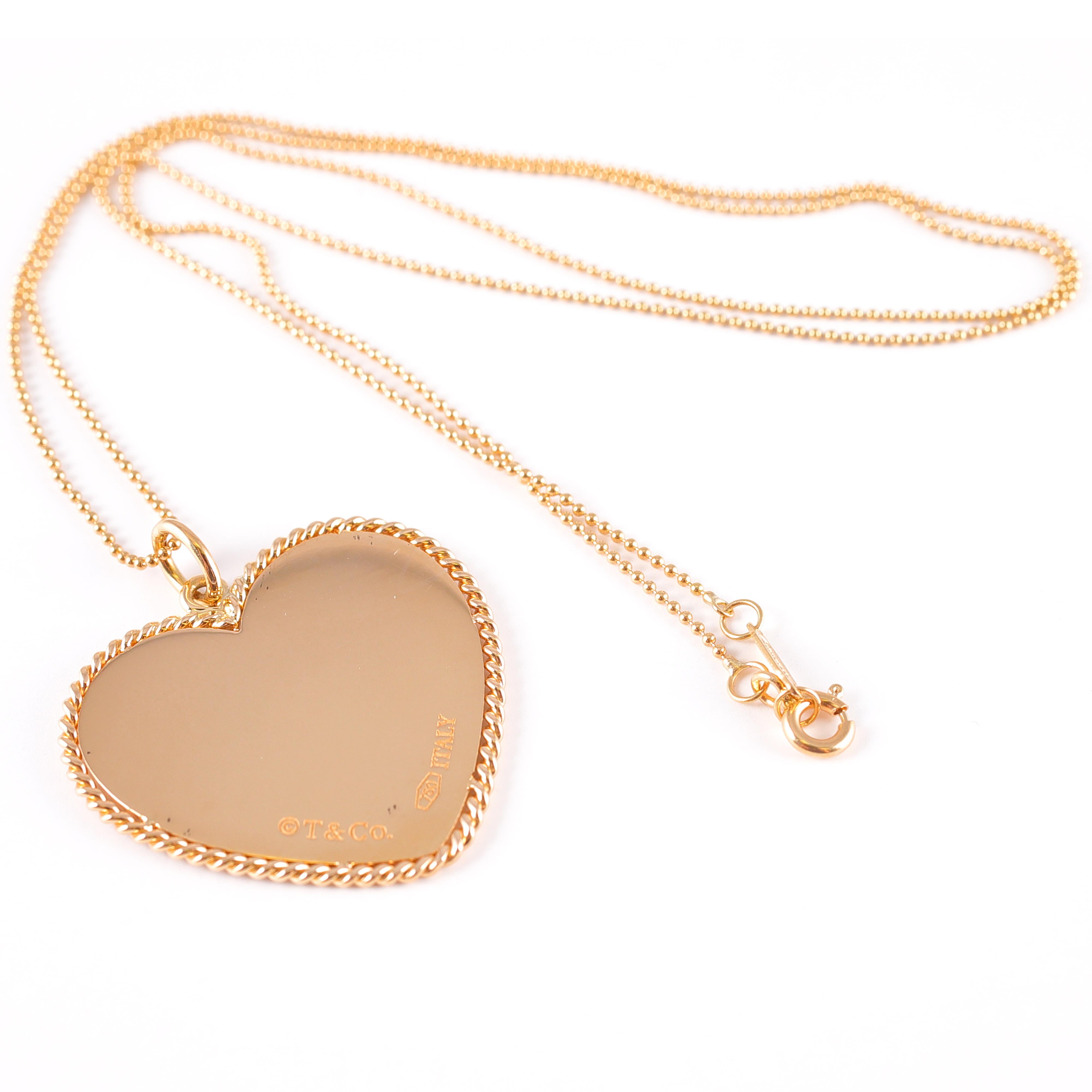 Tiffany & Co. Große Herz-Halskette aus 18 Karat Gold 4