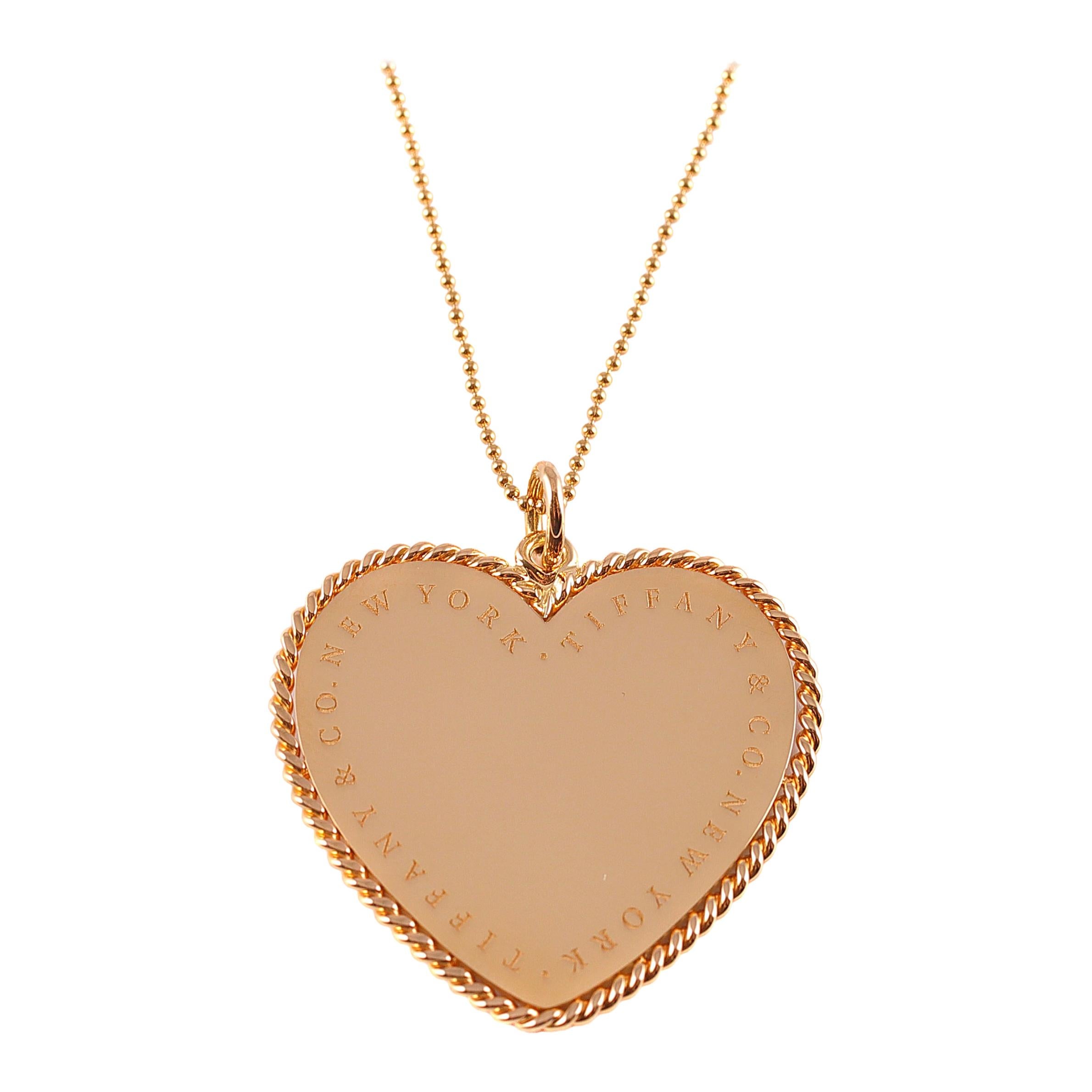 Tiffany & Co. Große Herz-Halskette aus 18 Karat Gold