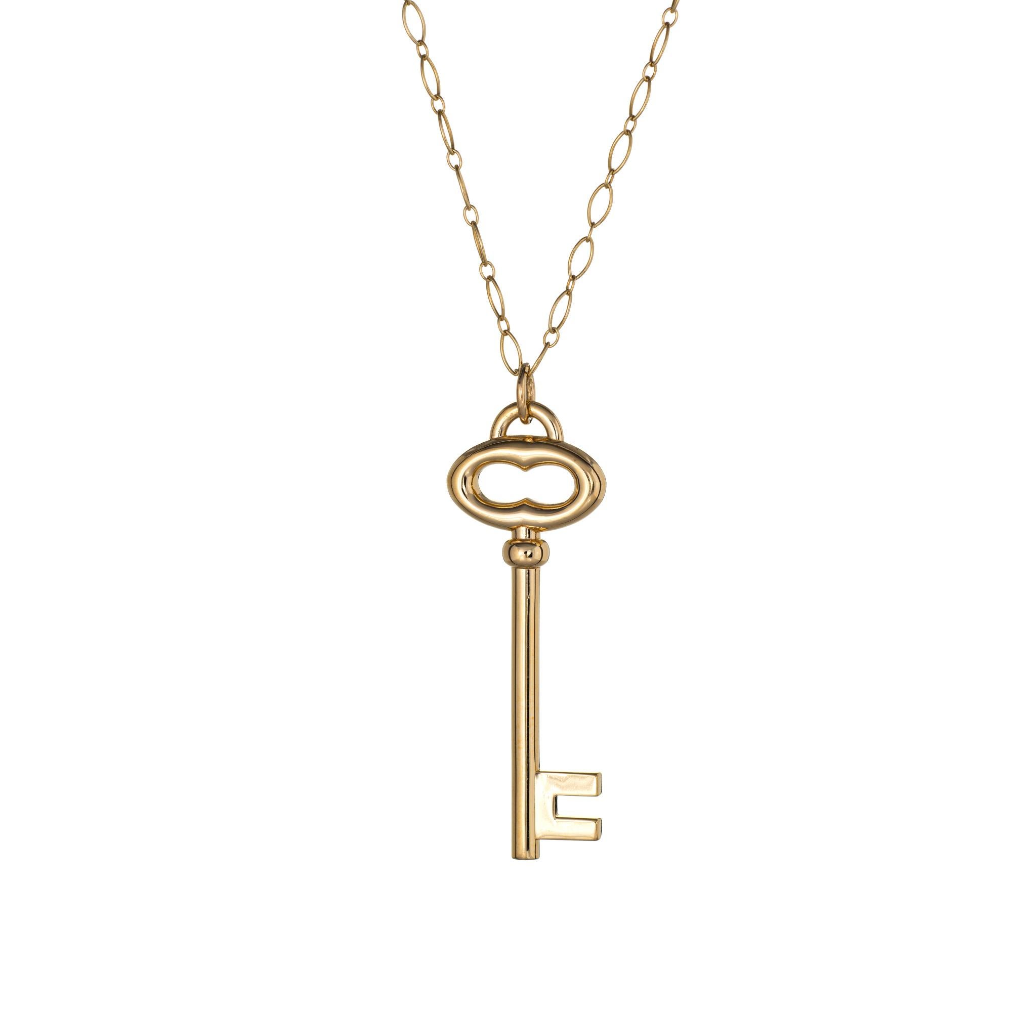 gold key pendant necklace