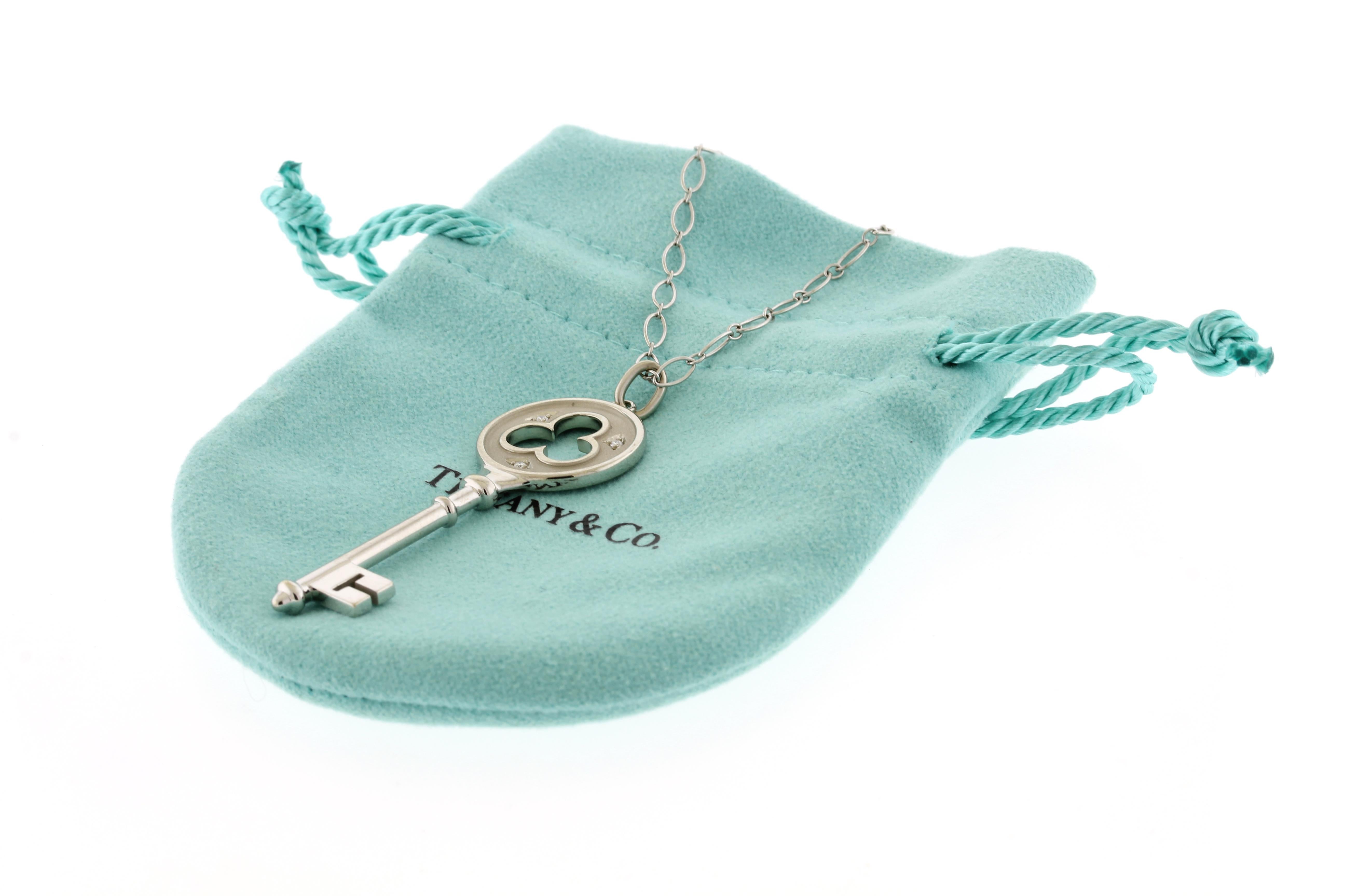 Tiffany and Co. Large Key with 3 Diamonds For Sale at 1stDibs