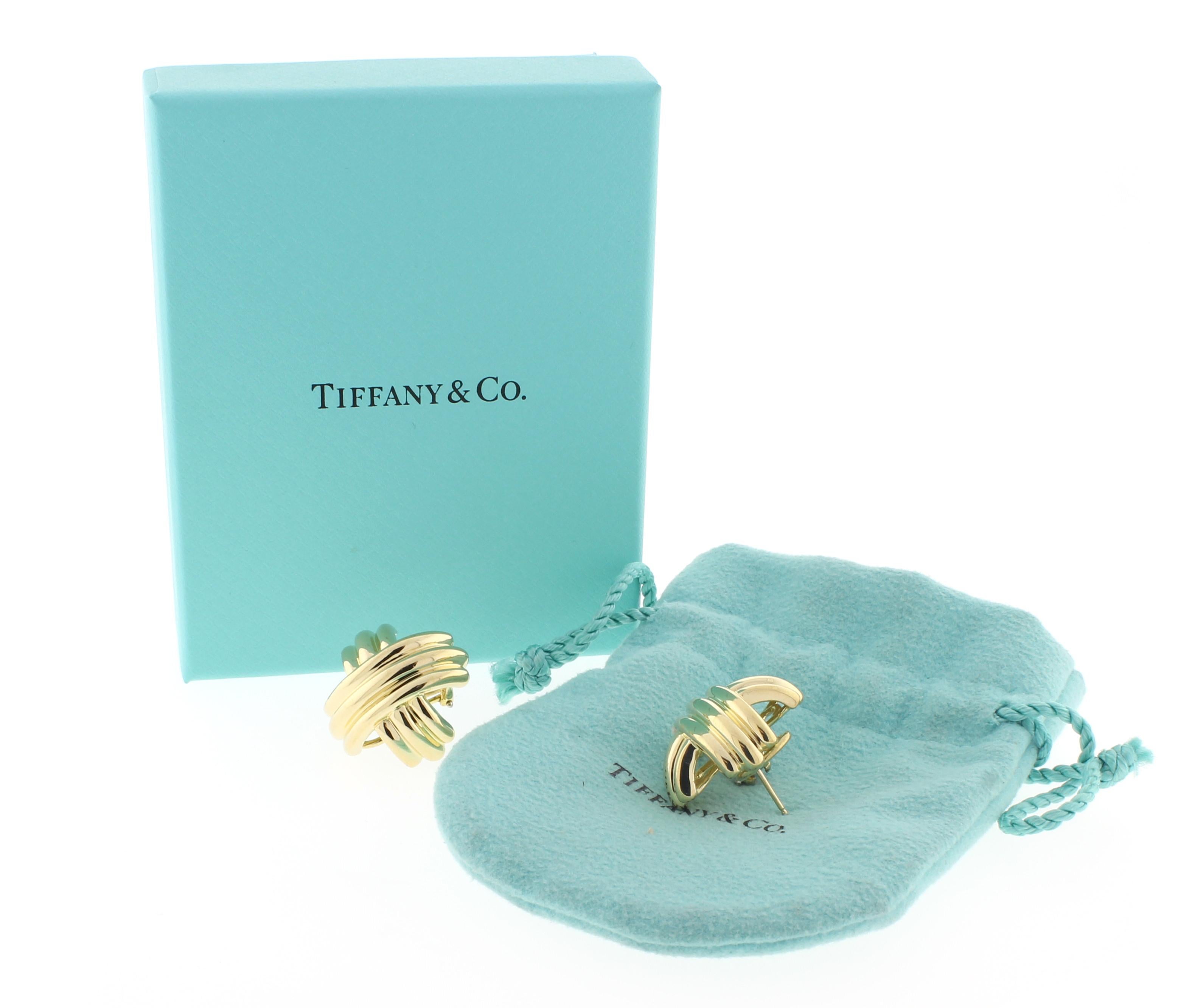 Tiffany & Co. Large Signature X Earring In Excellent Condition In Bethesda, MD