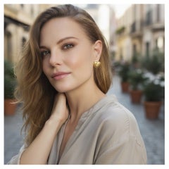 Tiffany & Co.  Orecchini d'oro 18 carati di grandi dimensioni con motivo a cuore e freccia di Cupido