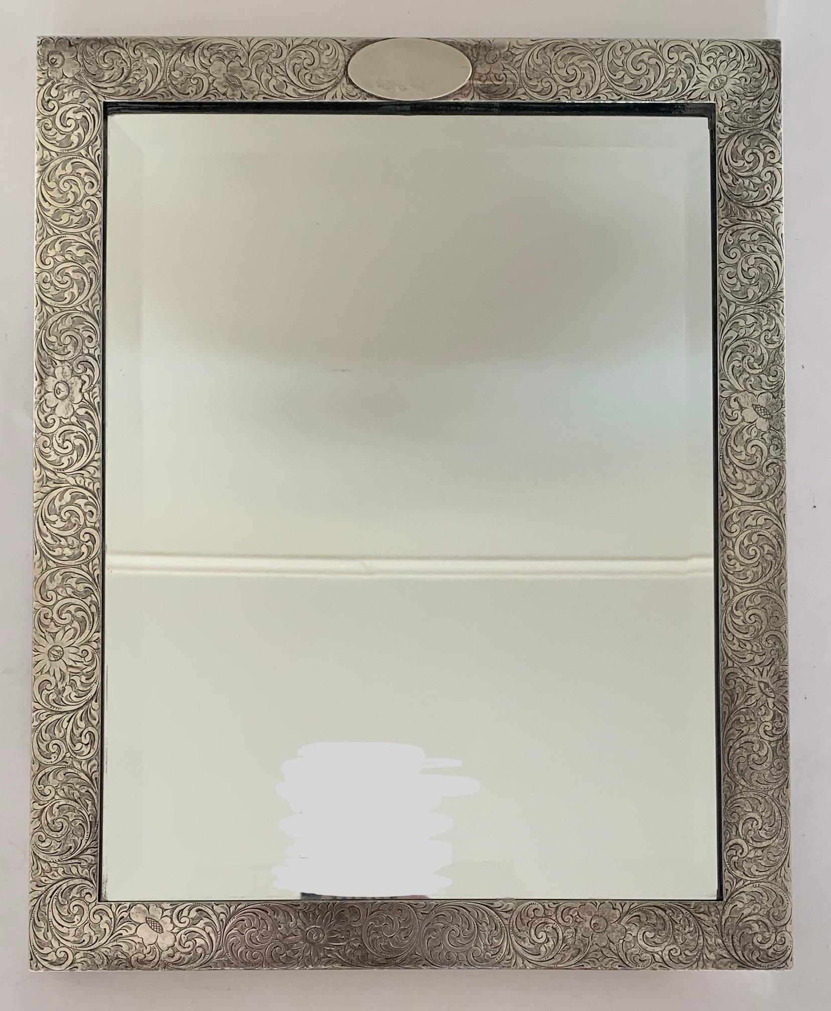 American Tiffany & Co. Large Sterling Silver Picture Frame or Vanity Mirror
