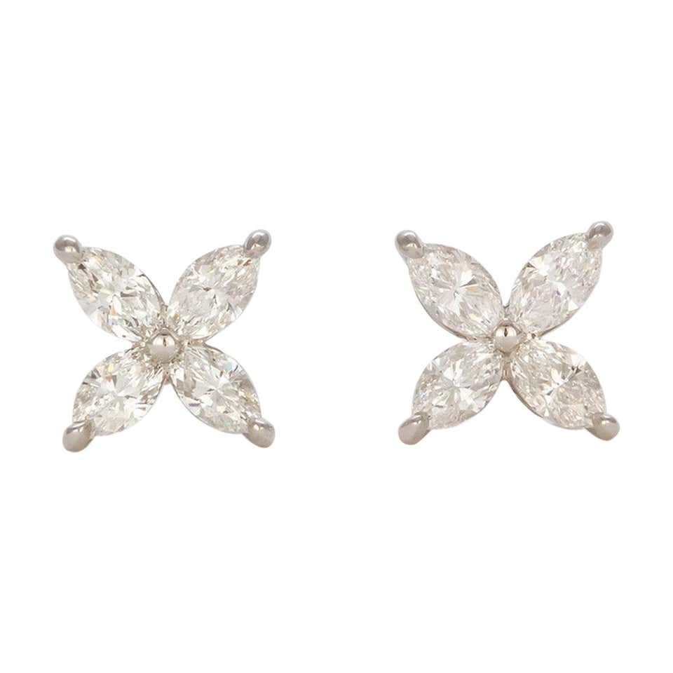 Tiffany and Co. Large Victoria Stud Earrings Platinum and Diamond at ...