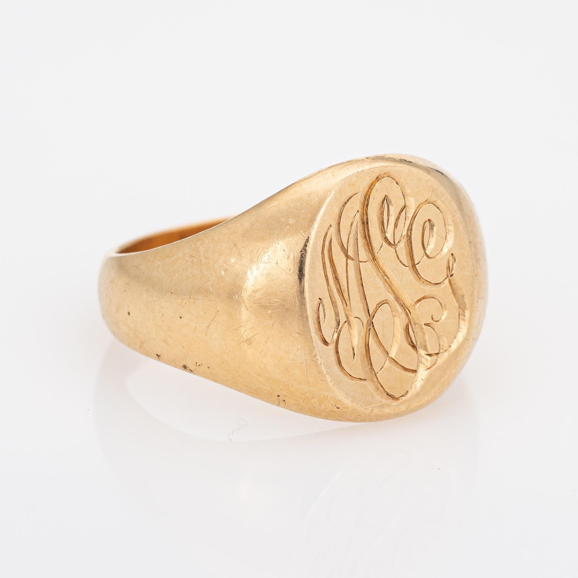Tiffany & Co. Siegelring, 14 Karat Gelbgold, Vintage, von Larter & Sons (Moderne)