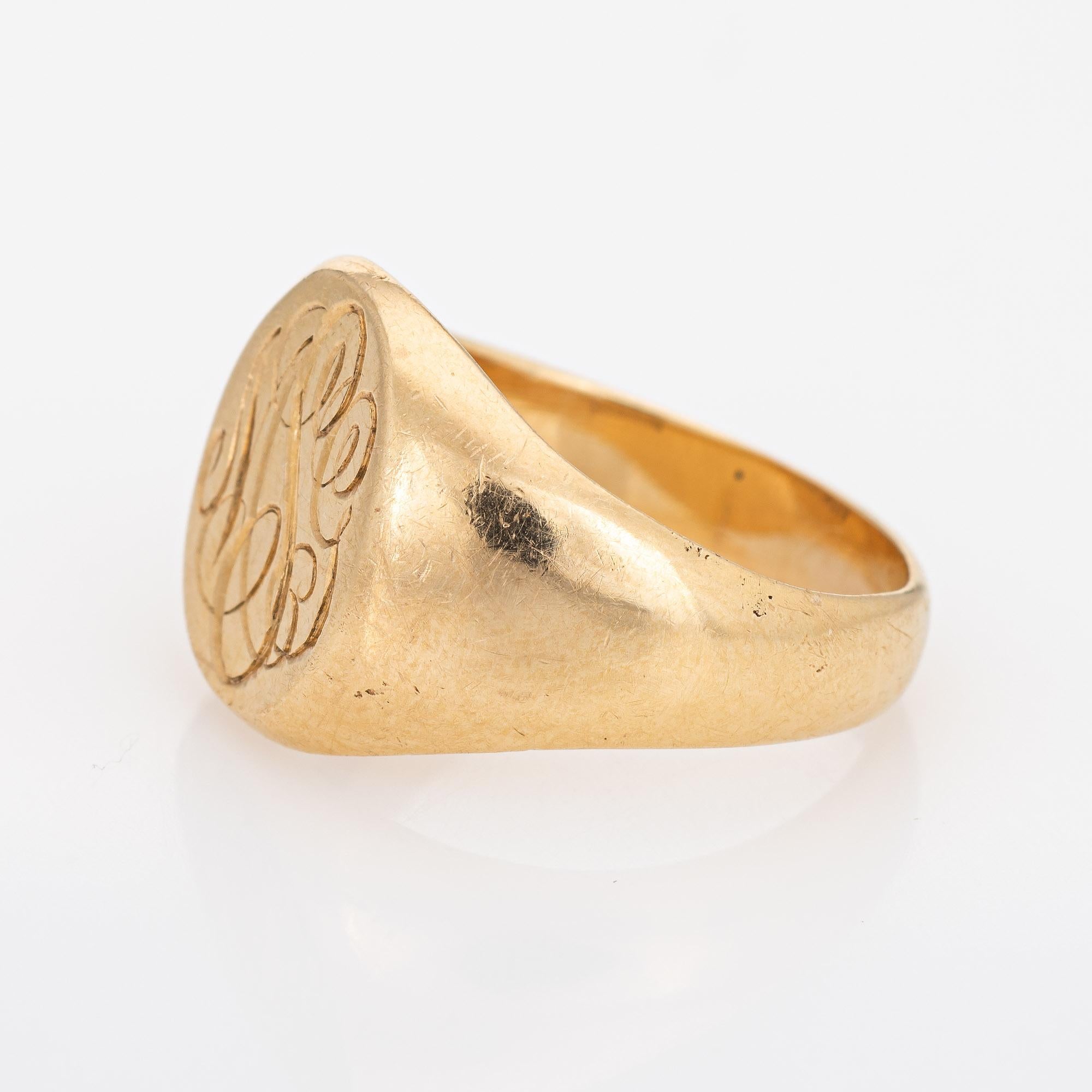 Tiffany & Co. Siegelring, 14 Karat Gelbgold, Vintage, von Larter & Sons im Zustand „Gut“ in Torrance, CA