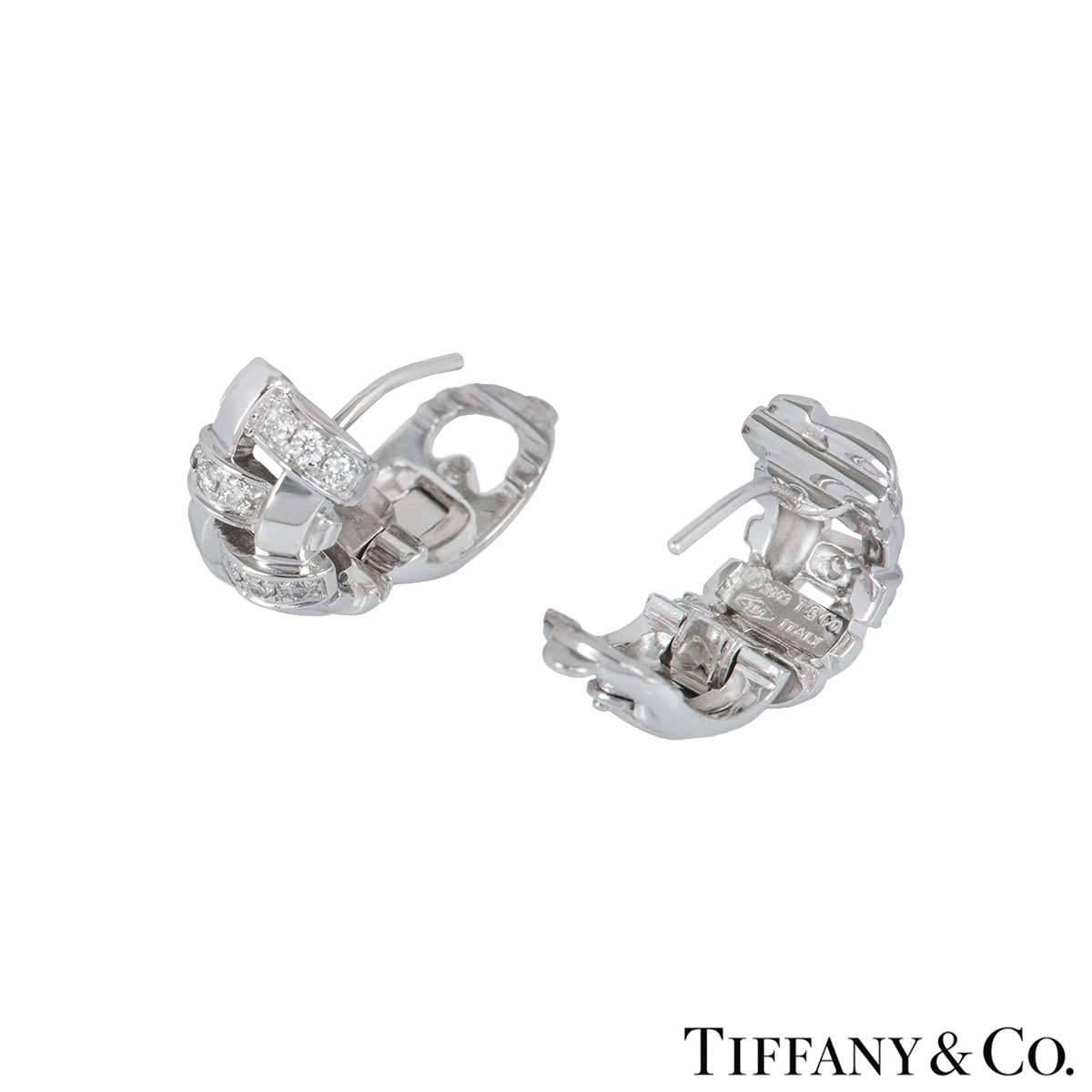 Tiffany & Co. Lattice Diamond Earrings In Excellent Condition In London, GB