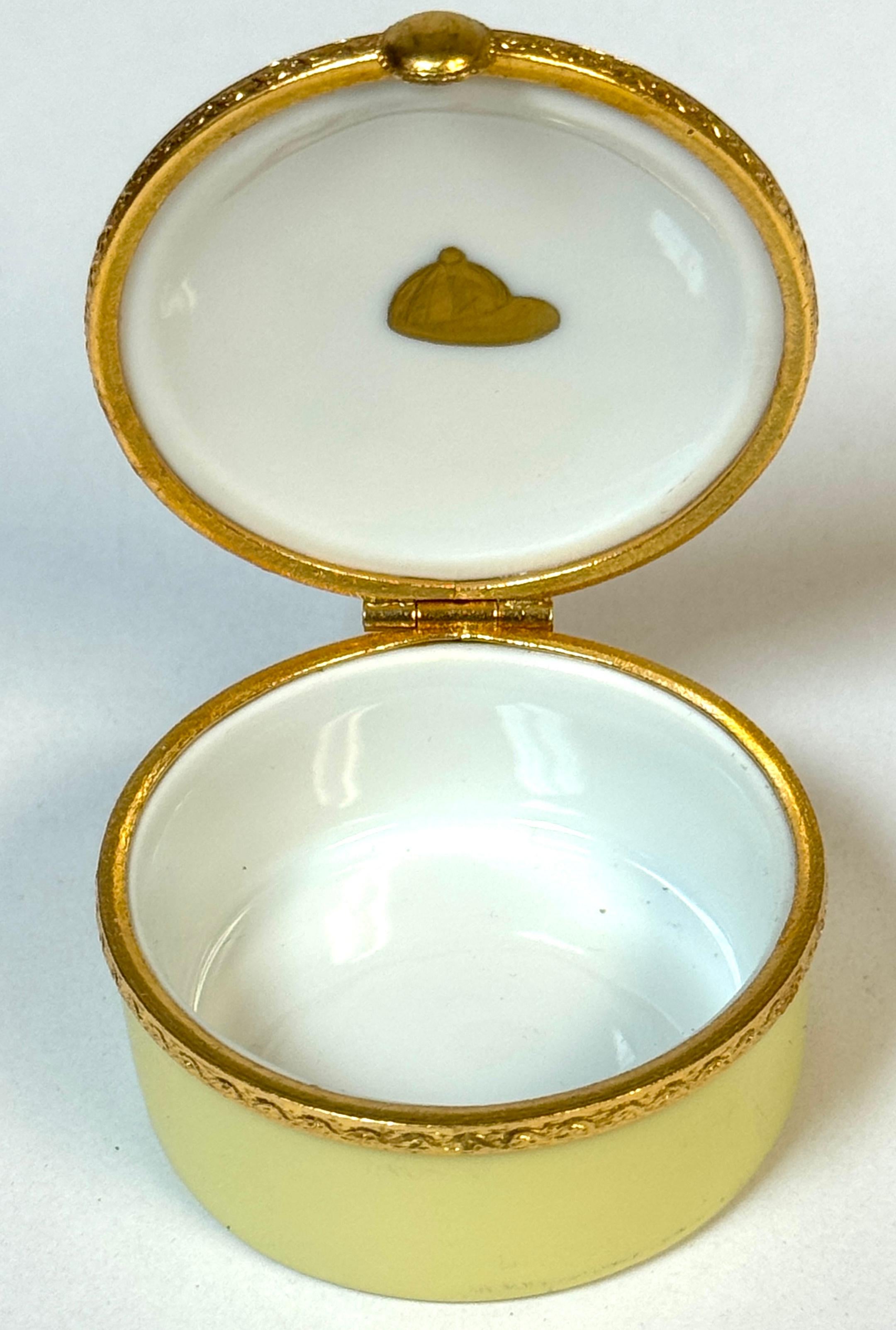 Tiffany & Co. Le Tallec Limoges Rocking Horse Motif Gilt Bronze Hinged Box In Good Condition In West Palm Beach, FL