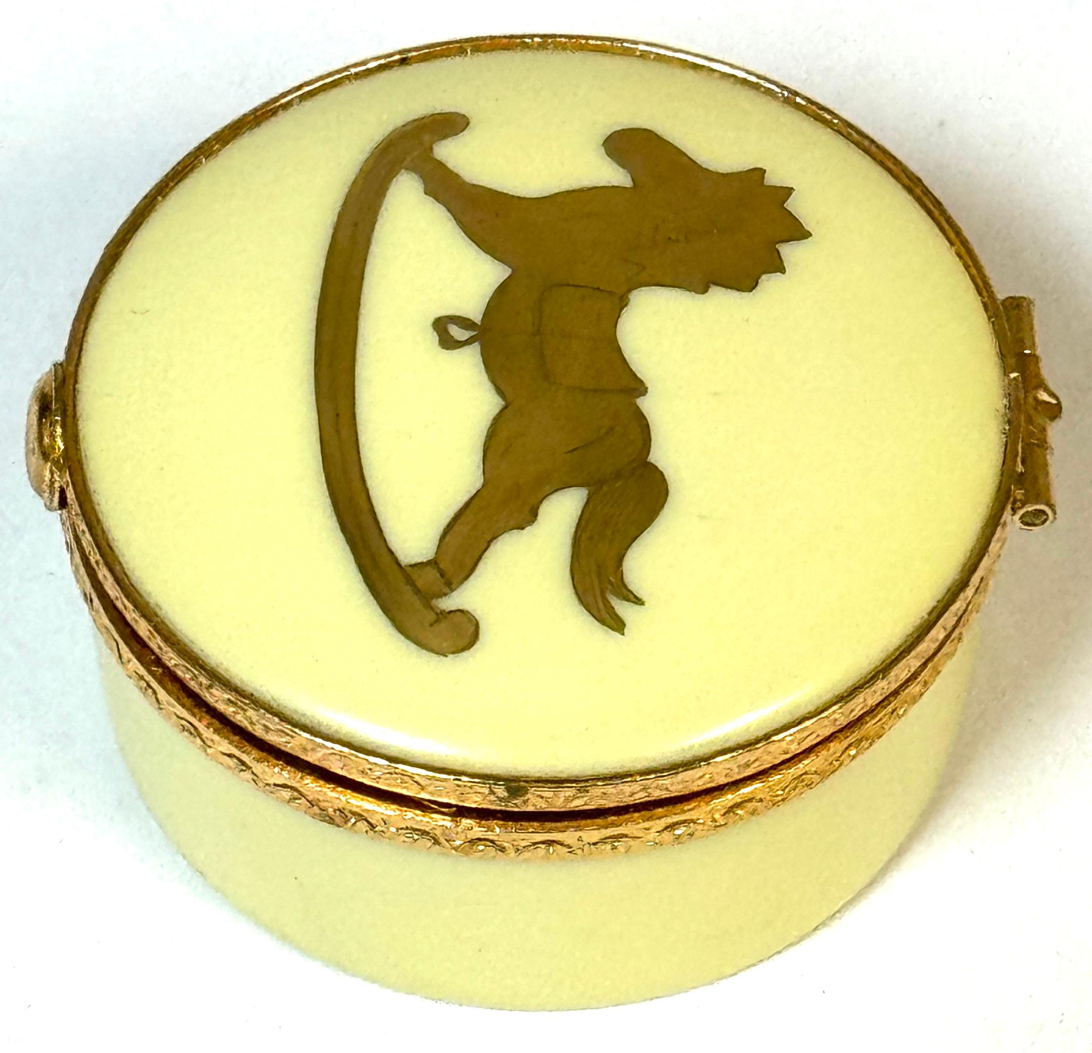 Tiffany & Co. Le Tallec Limoges Rocking Horse Motif Gilt Bronze Hinged Box 2