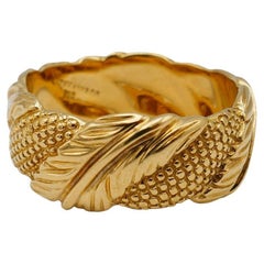 Tiffany & Co. Leaf Design Yellow Gold Band Ring
