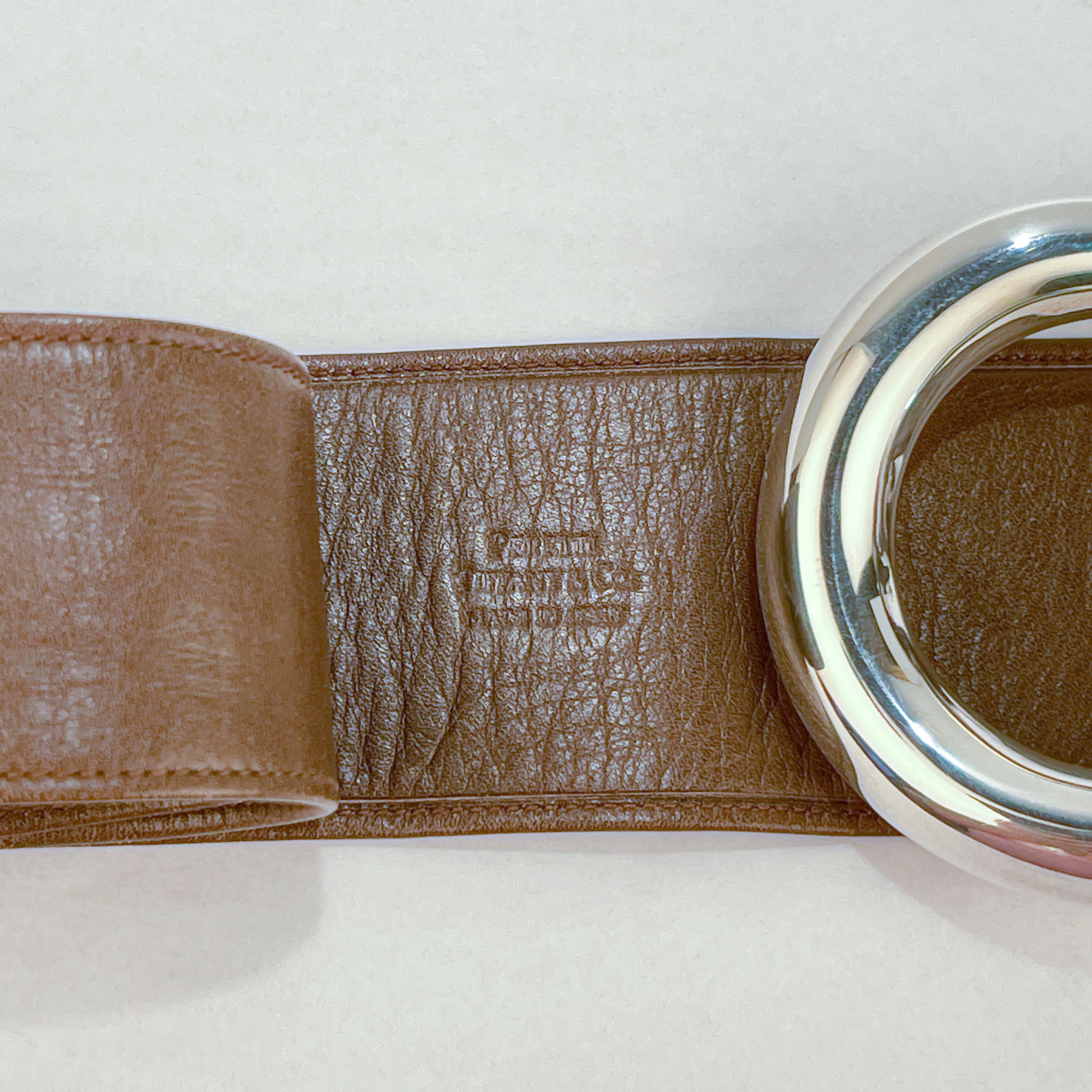 Tiffany & Co. Leather Belt & Sterling Silver Horse Buckle by Elsa Peretti 9