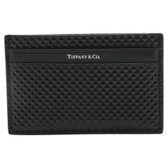 Used Tiffany & Co. Leather Card Case Black