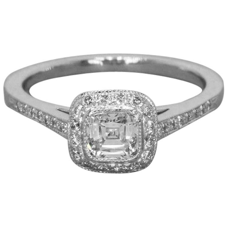 Tiffany & Co. Legacy 0.66 Carat Cushion Diamond and Platinum Engagement Ring