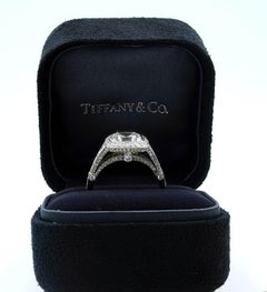 Tiffany & Co. Legacy 2.75 Carat Platinum Diamond Engagement Ring Cushion I VVS1